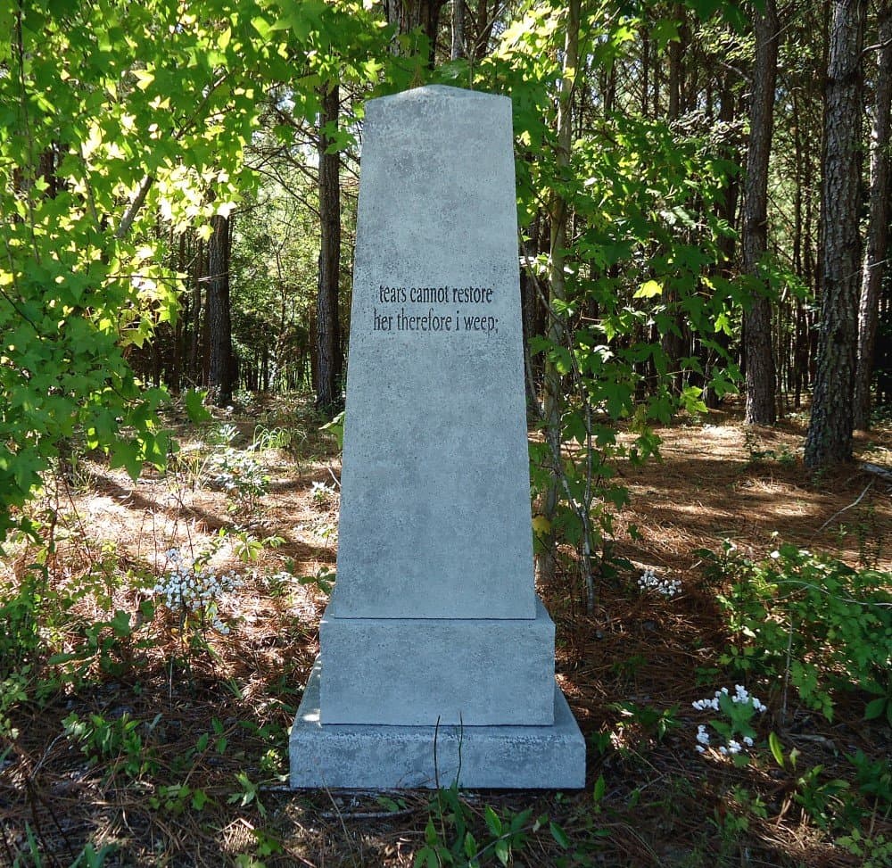 Tears Cannot Restore Her Obelisk Tombstone Halloween Prop