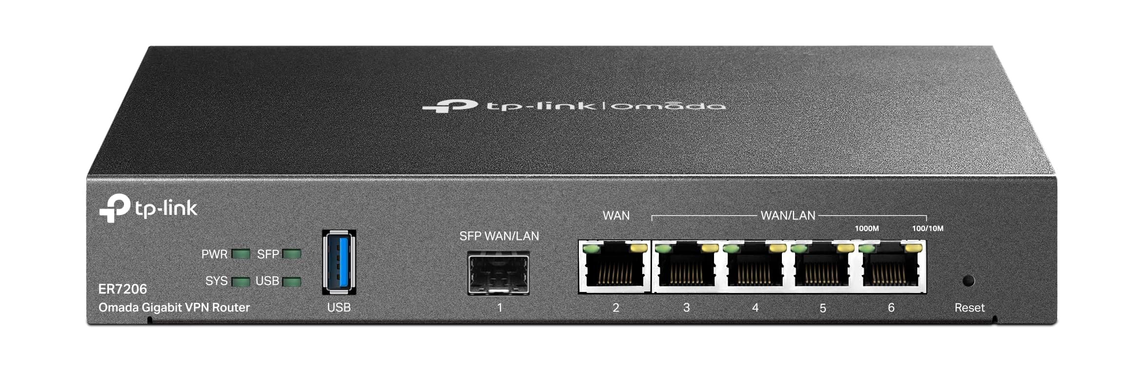 TP-Link Multi-WAN High-Performance Wired VPN Router | Increased Network Capacity| SPI Firewall | Omada SDN Integrated | Load Balance | Lightning Protection | Limited Lifetime Protection (TL-ER7206)