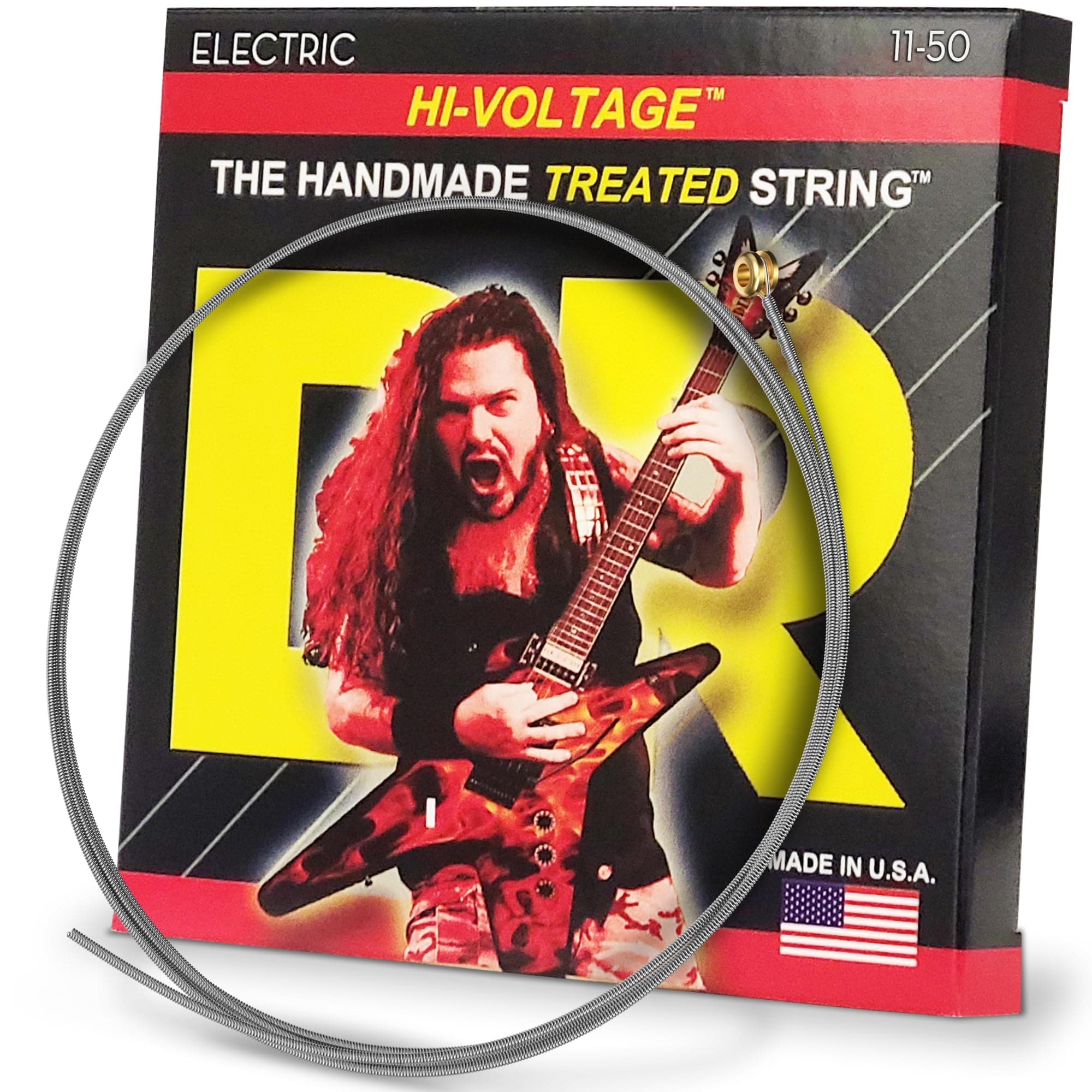 DR Strings Electric Guitar Strings, Dimebag Darrell Signature, Treated Nickel-Plated, 11-50