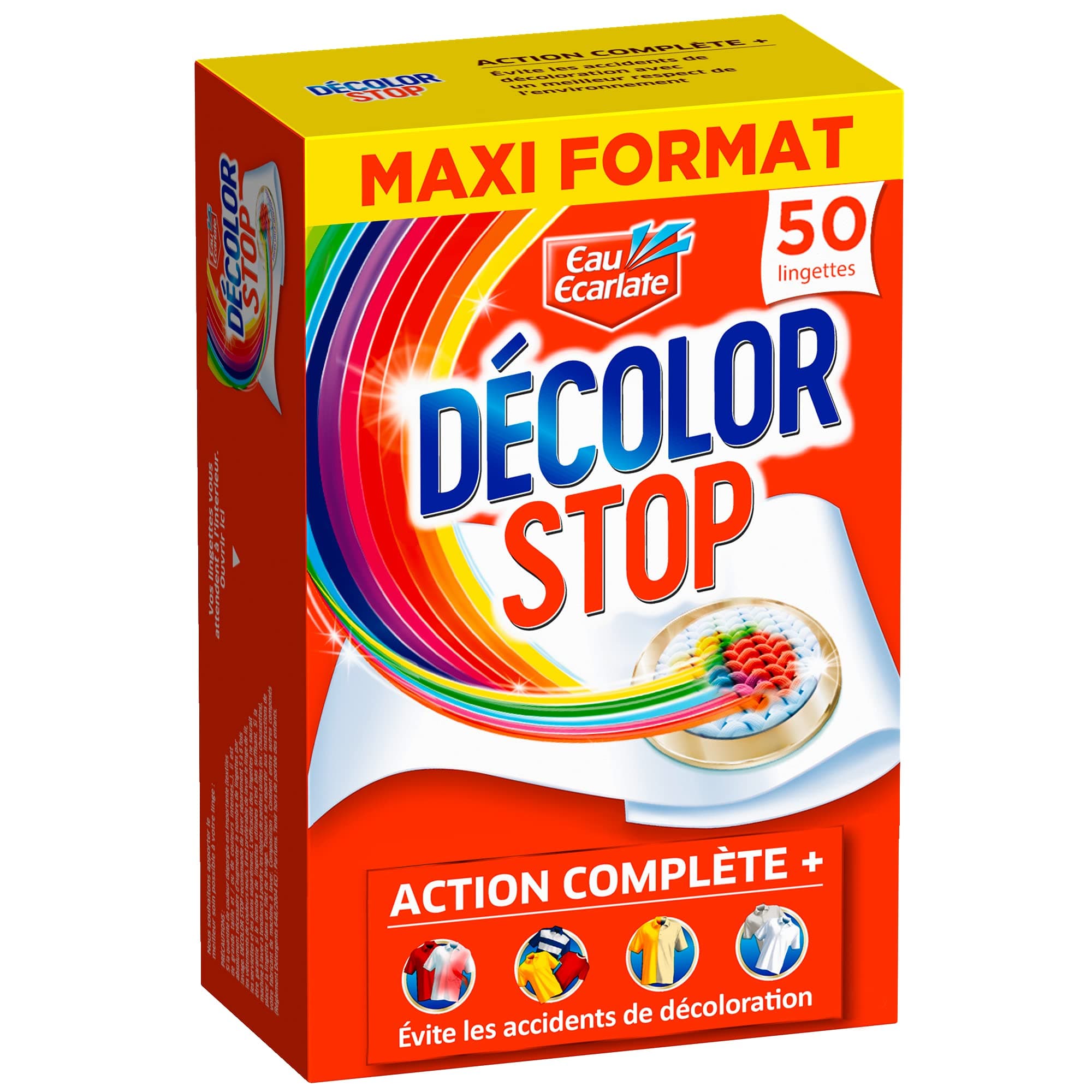 Eau Ecarlate Décolor Stop Complete Action 50 Wipes, Maxi Size