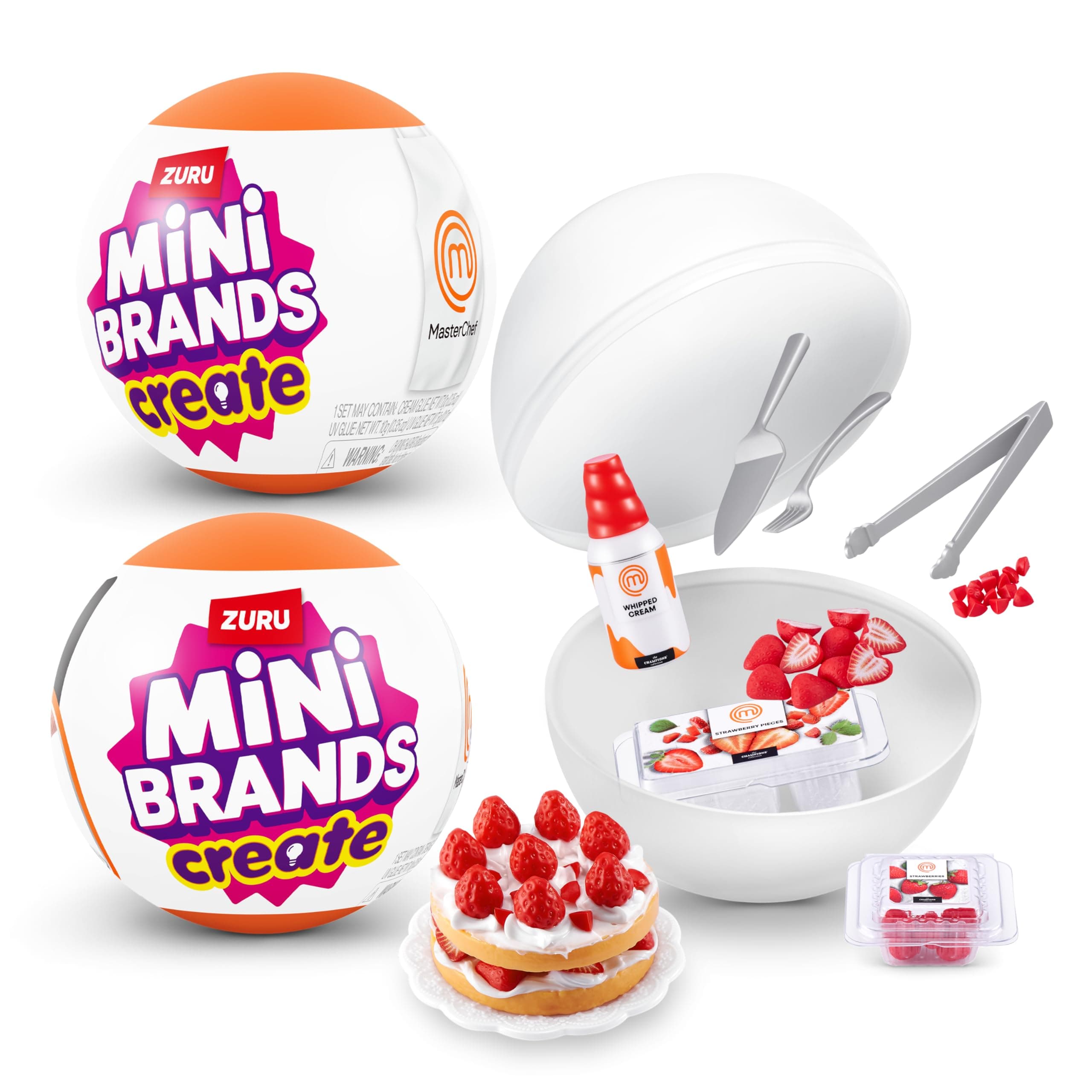 Master Chef Mini Brands Series 1 (2 Pack) - Collect and Create 11 MasterChef Dishes, DIY Resin Play, Non-Edible Collectible
