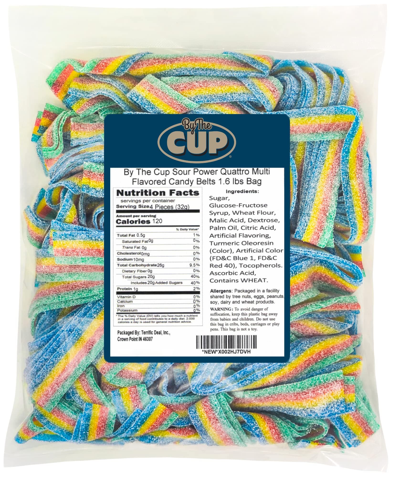 Quattro Multi Flavored Candy Belts, 1.6 lb Bulk Bag