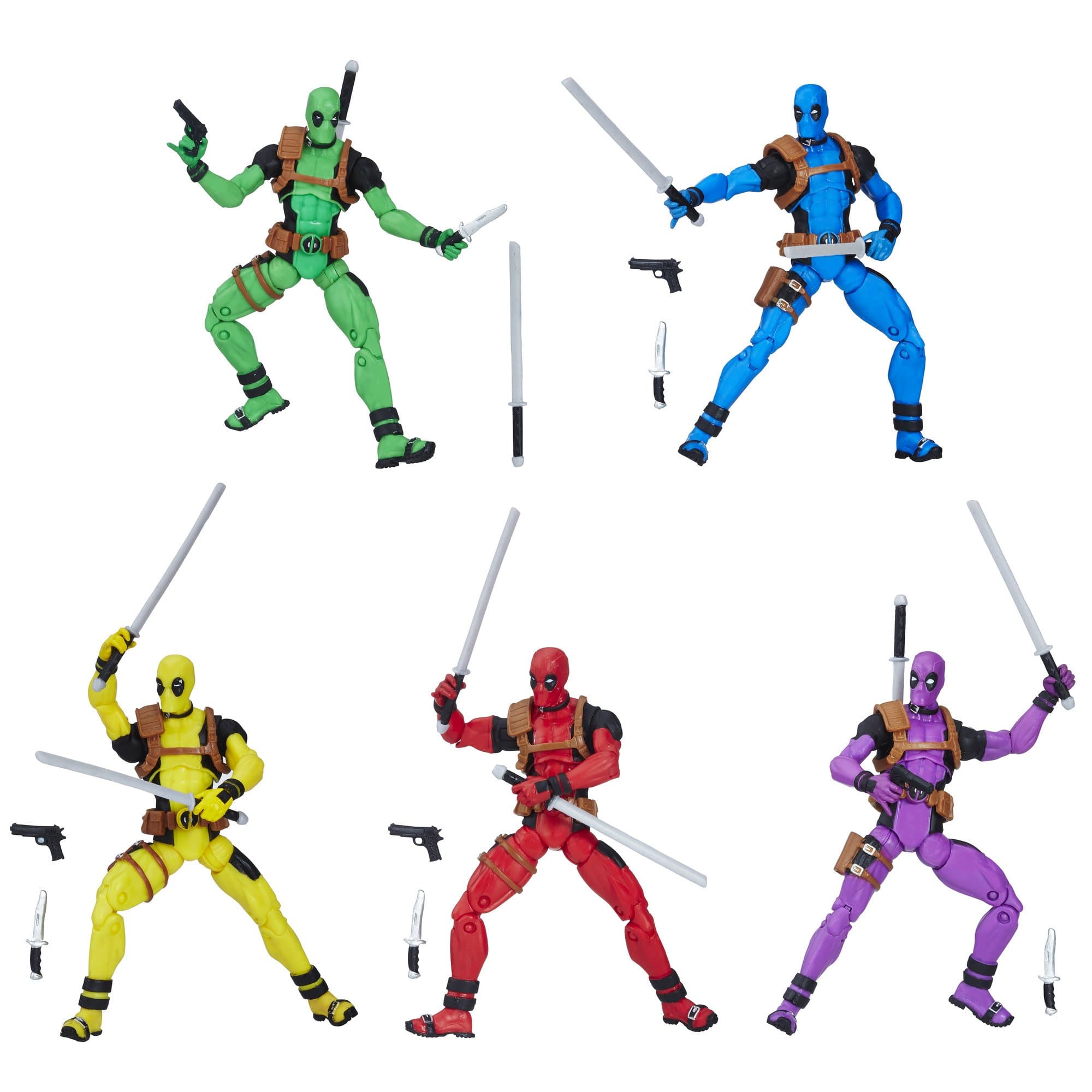 Deadpool Legends 10 cm Action Figures 5 Pack Rainbow Exclusive