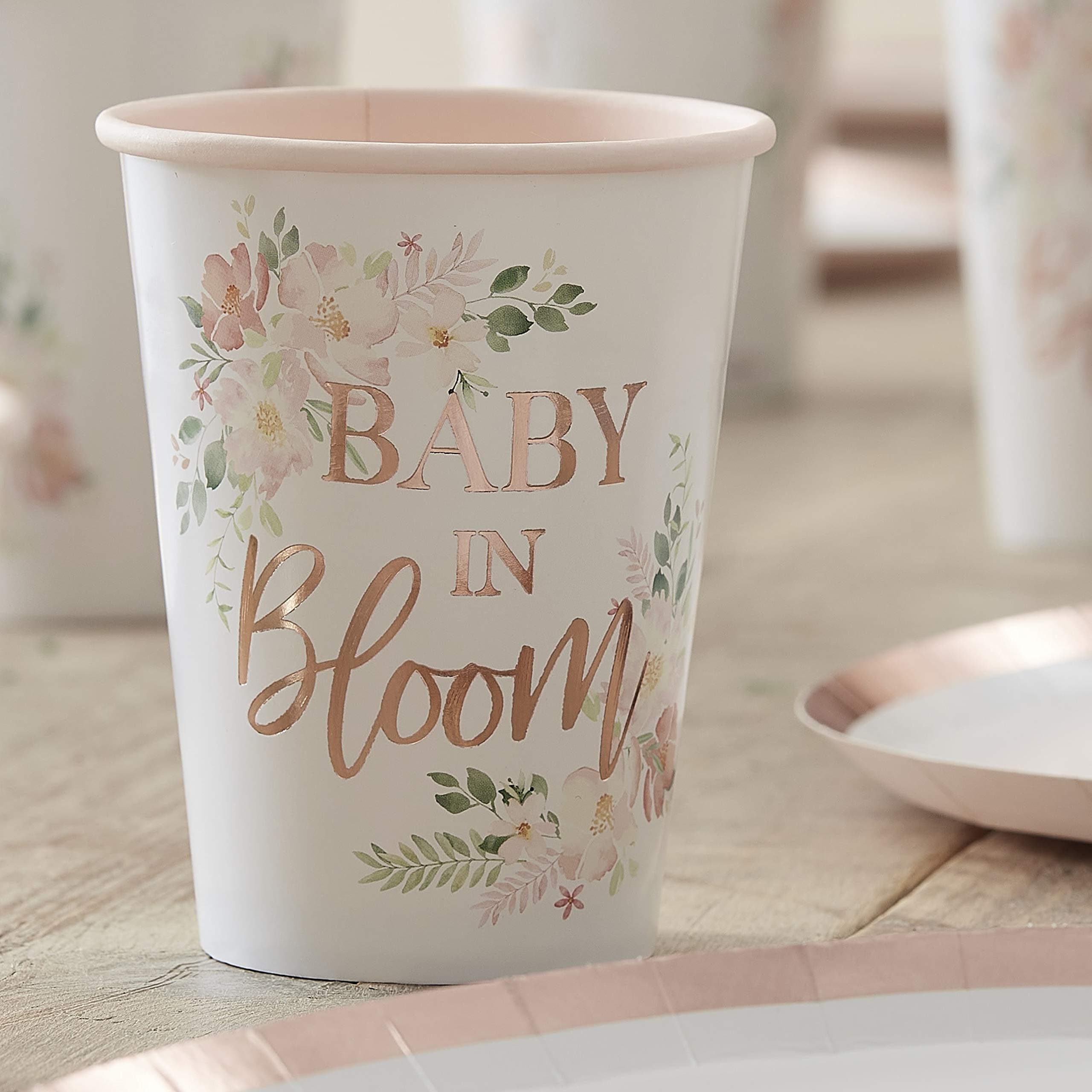 Ginger RayROSE GOLD FLORAL CUPS