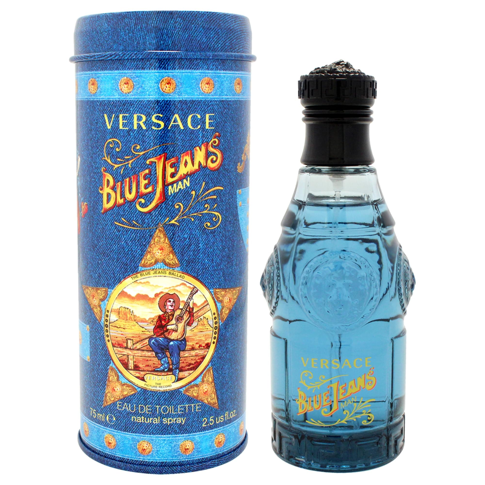 Versace Blue Jeans Eau De Toilette for Men, 75 ml (Pack of 1)