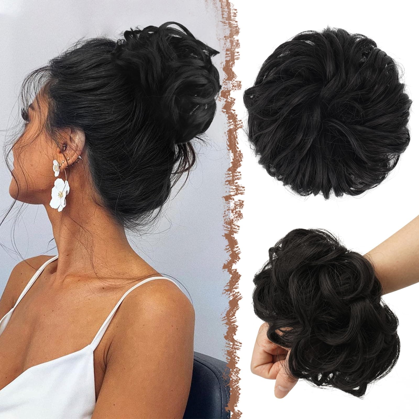 Large Messy Bun Hair Piece