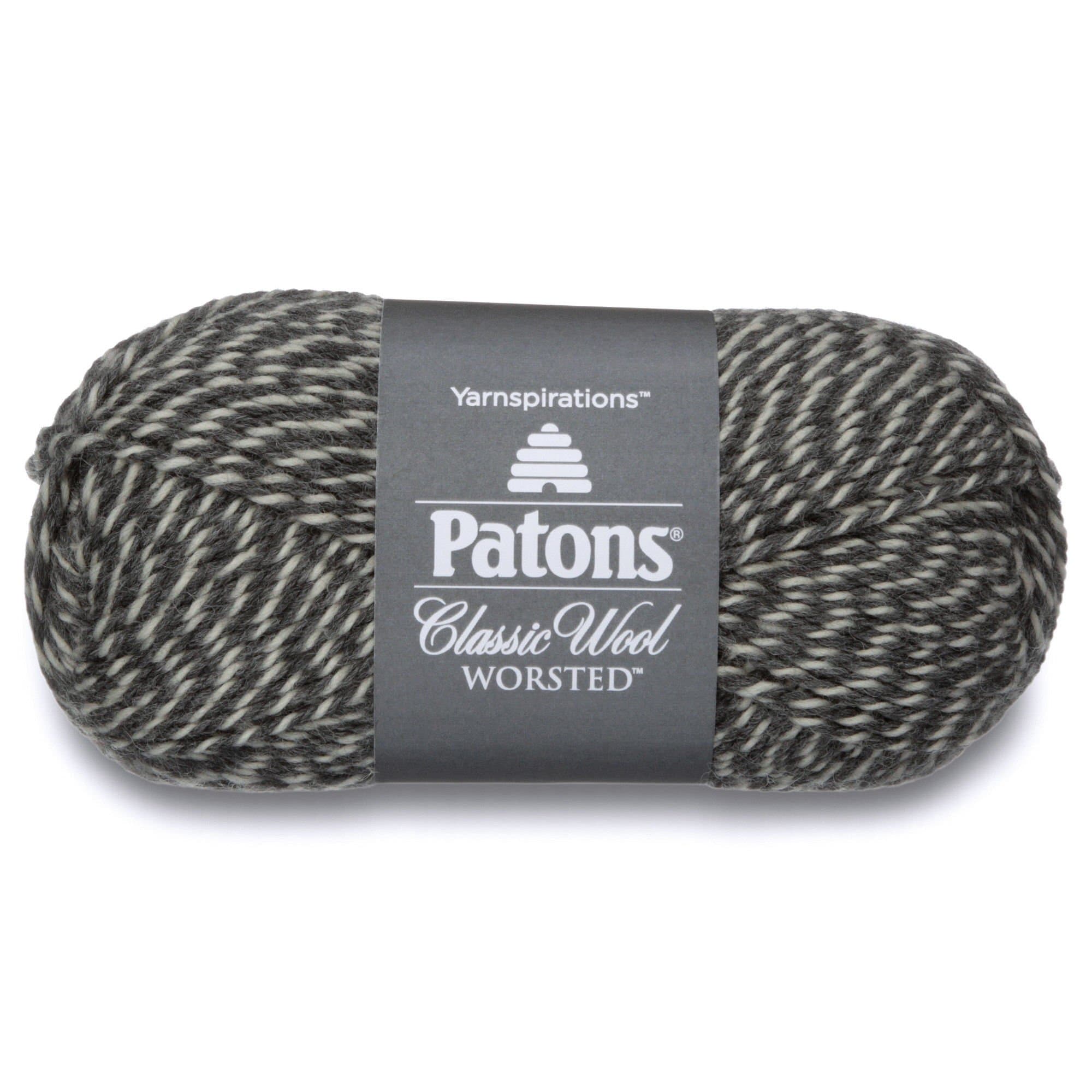 Patons Classic Wool Yarn - (4) Medium Gauge 100% Wool - 3.5oz - Dark Grey Marl - for Crochet, Knitting & Crafting