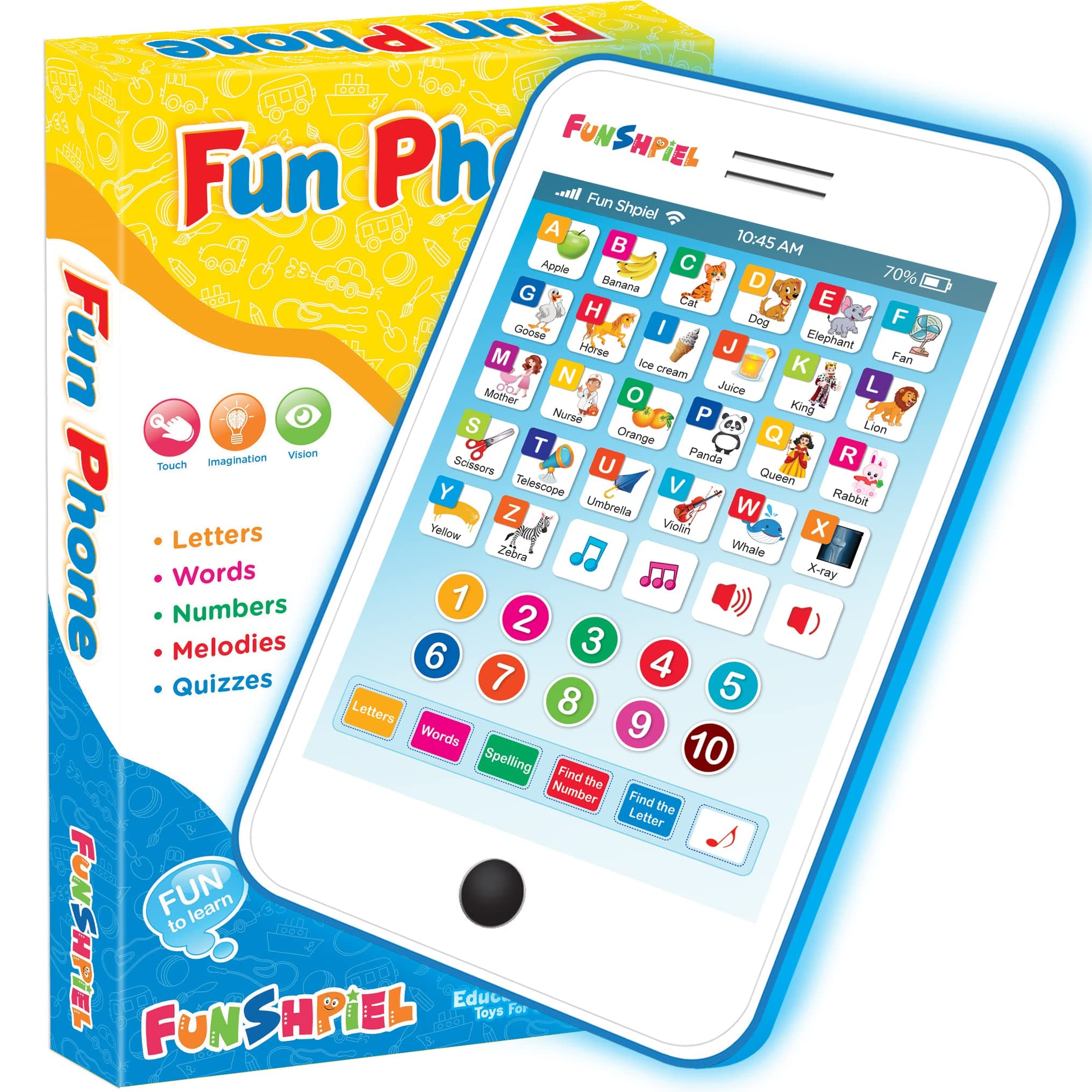 Funshpiel Electronic Toddler Tablet for Learning ABCs