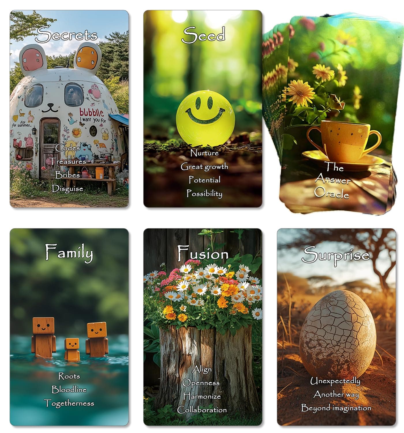 Trikendou Intuition Oracle Cards Deck, A 78-Card Deck for Clarifying and Sing...