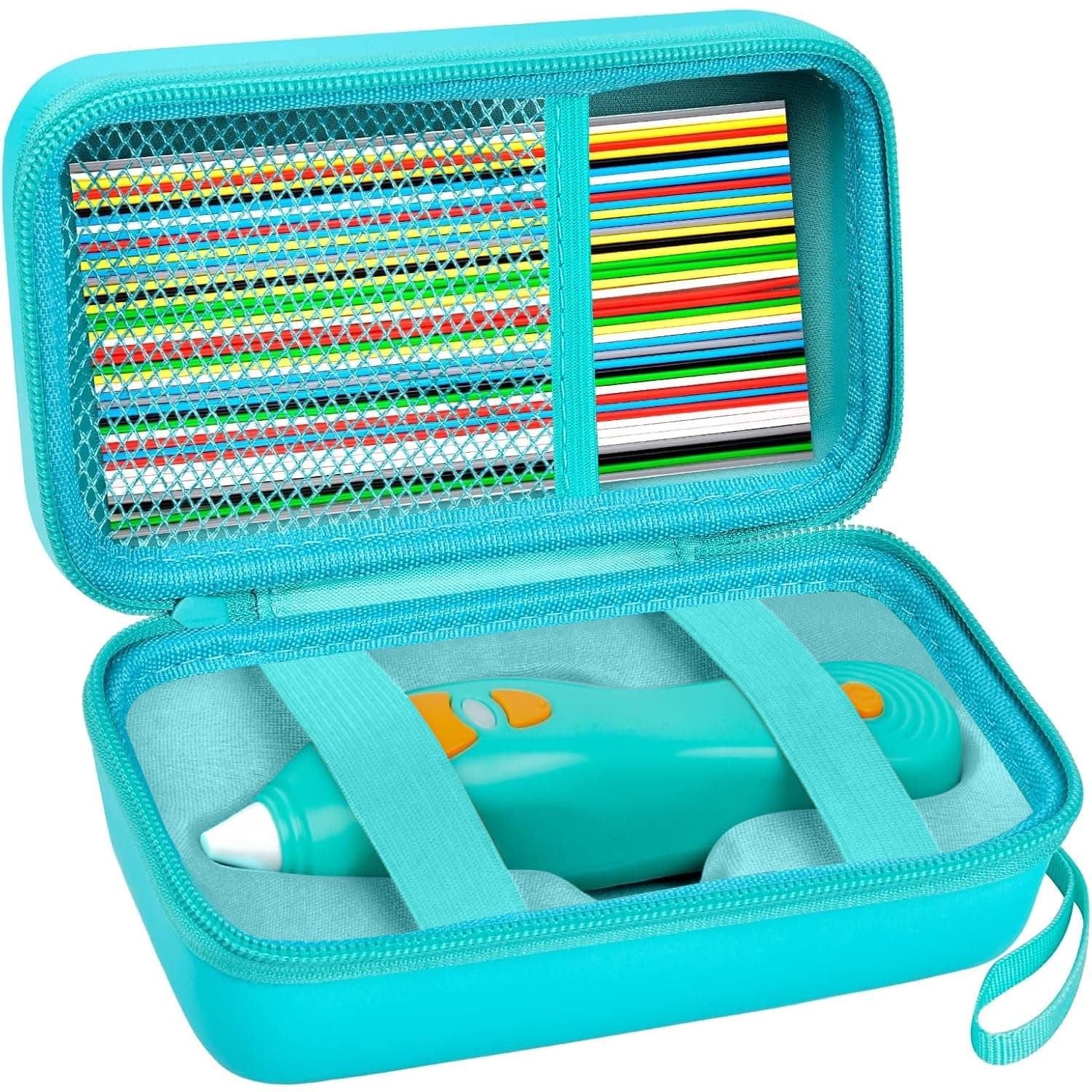 Case Compatible with 3Doodler Start+ Essentials (2022) for 3D Pen Set for Kids, Storage Organizer Holder for Printing Filament Refill and Micro-USB Charger, All Green-Bag Only