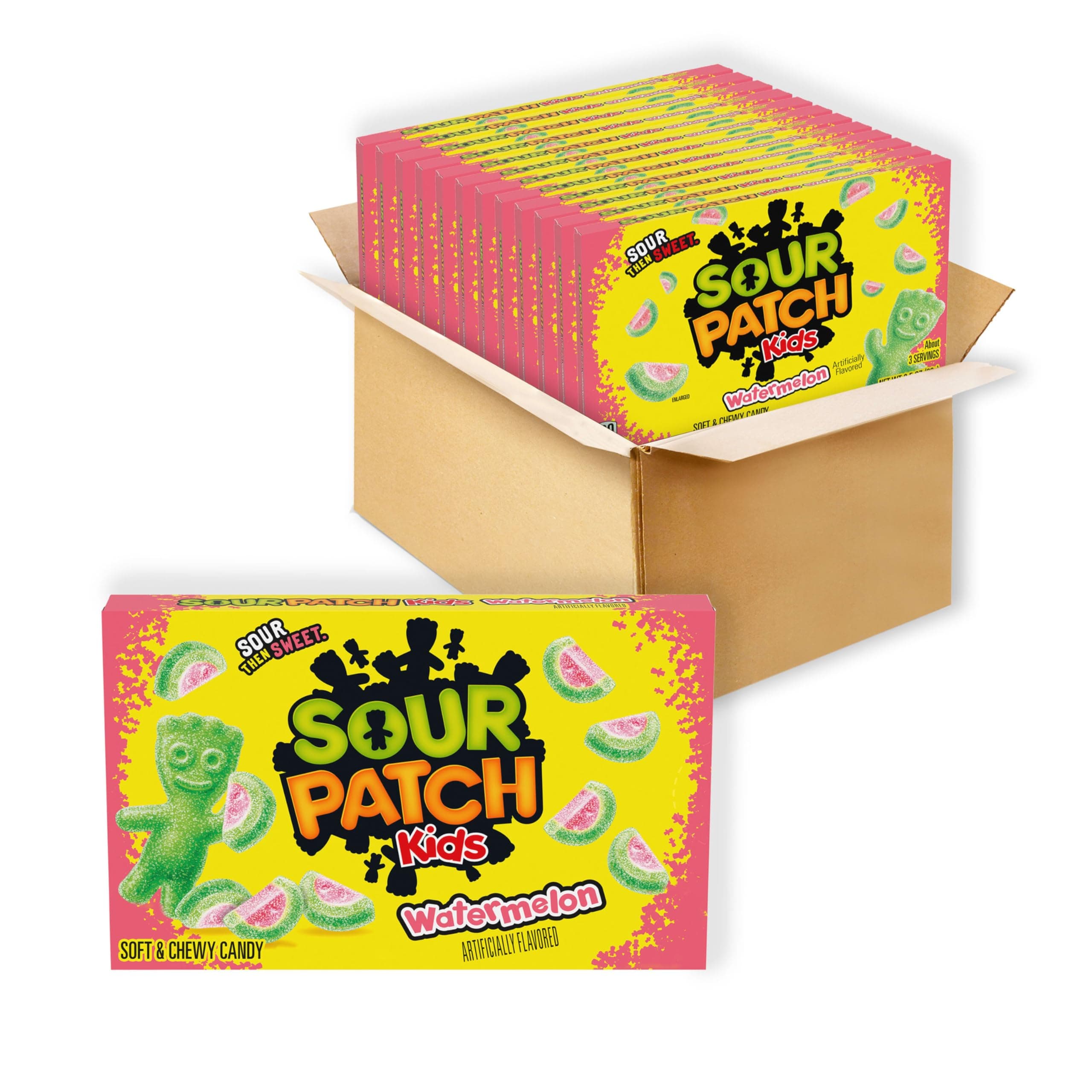 Watermelon Soft & Chewy Candy, Bulk Candy, Mother's Day, 12 - 3.5 oz Boxes