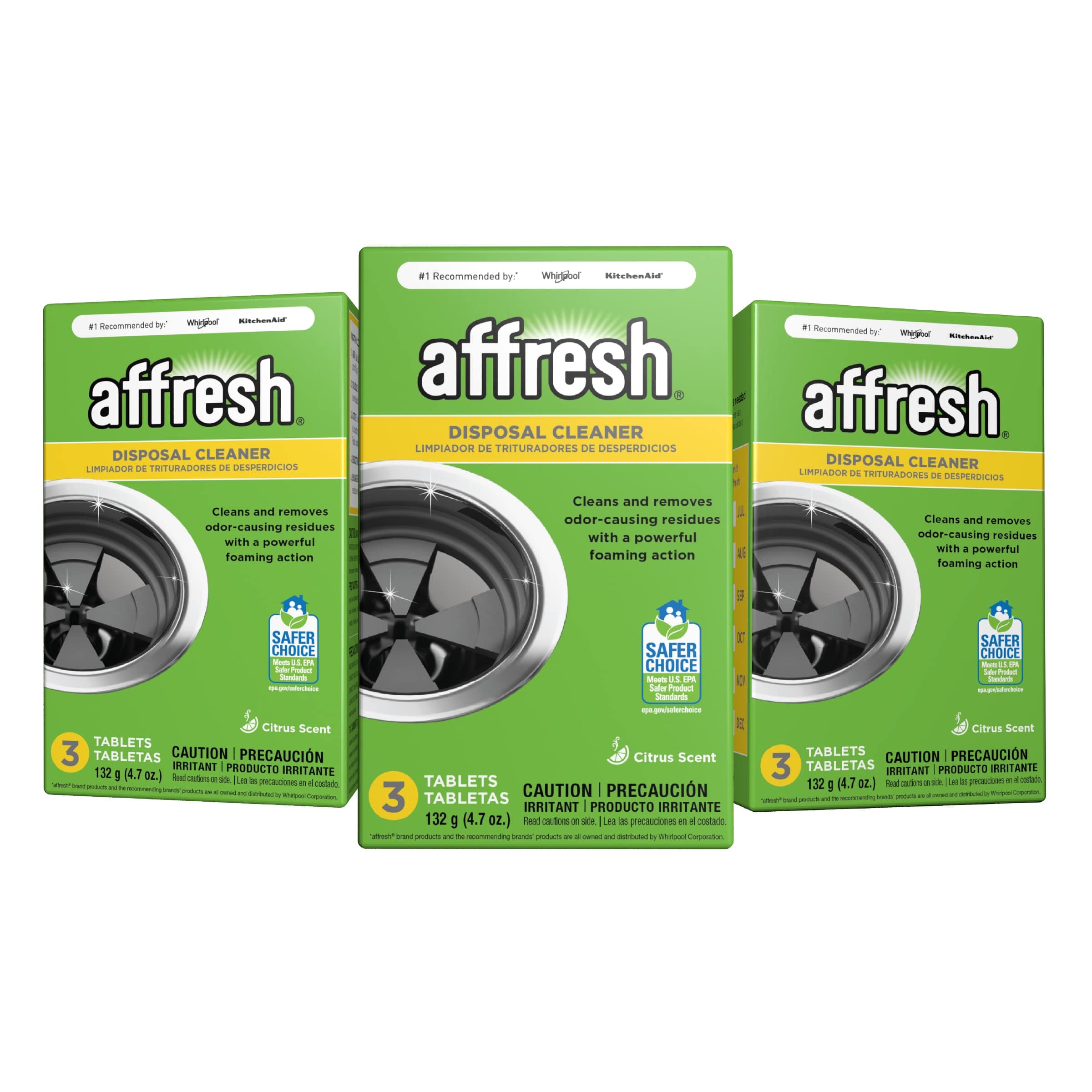 Affresh Garbage Disposal Cleaner, Removes Odor-causing Residue, 9 Tablets [3 Pack]
