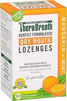 TheraBreath Dry Mouth Lozenges Mandarin Mint 100 Wrapped Lozenges 165 g