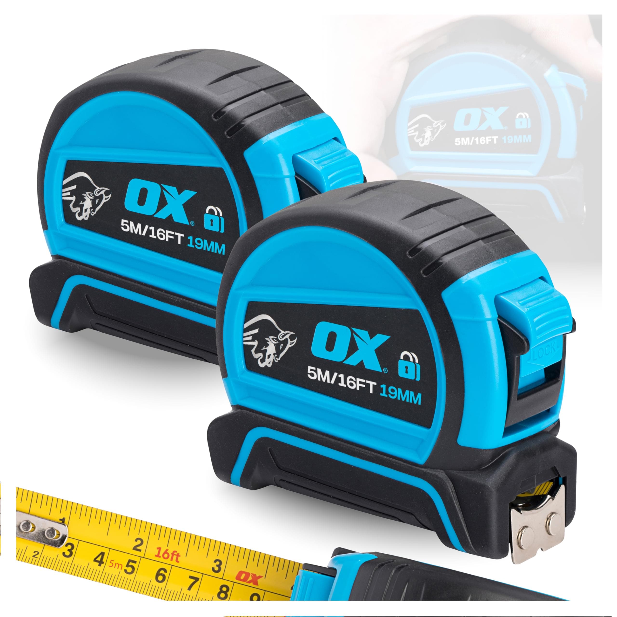 OX Pro Dual Auto Lock Tape Twinpack - 5m / 16ft