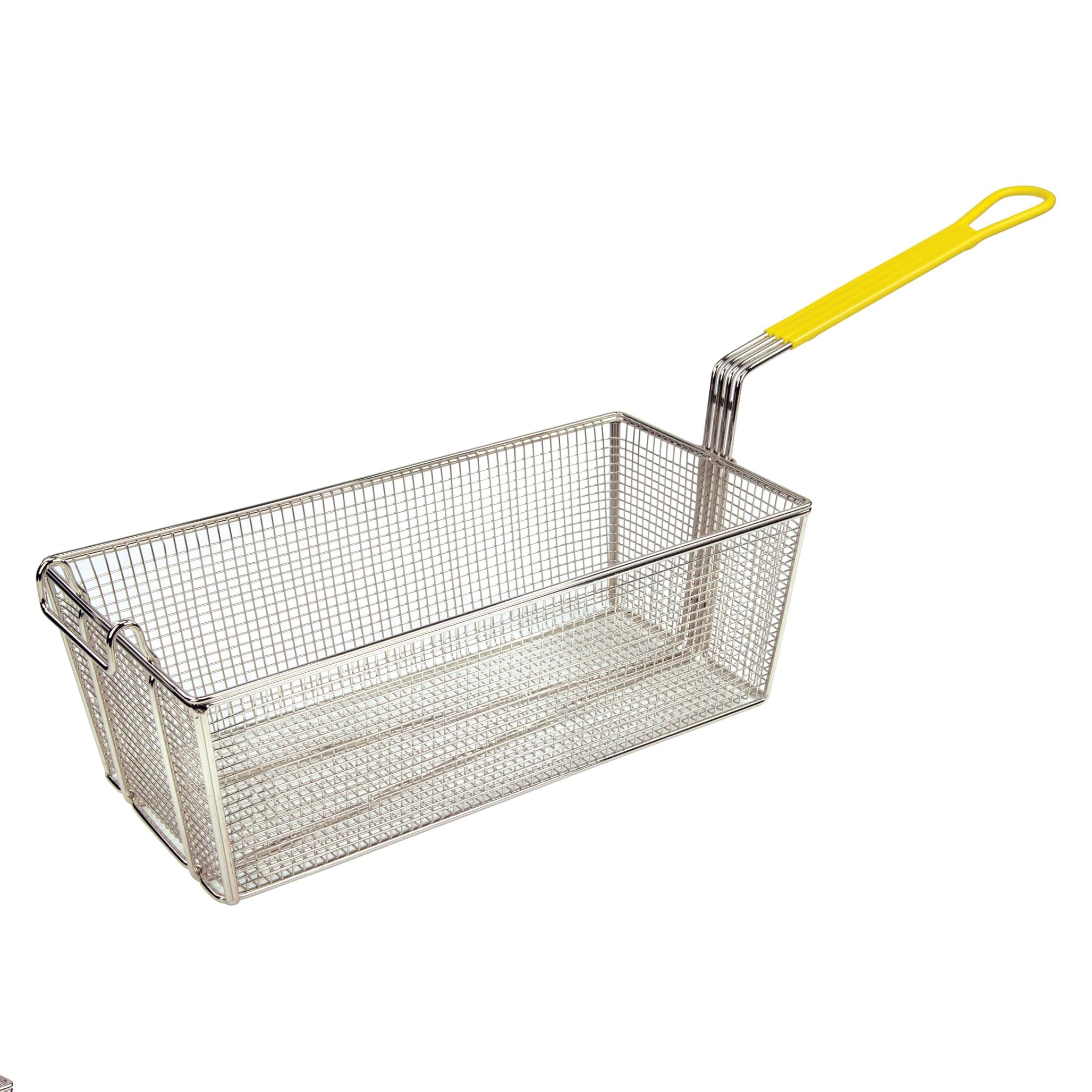 Winco FB-40 Fry Basket with Yellow Handle