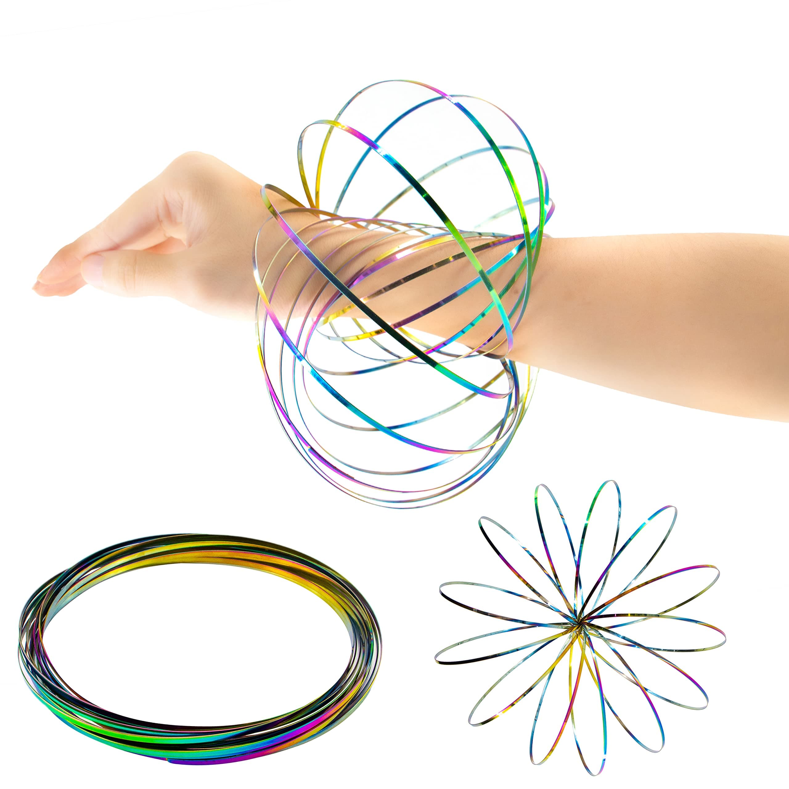 Flow Ring Spinner, 3D Geometric Magic Spiral Toy, Interactive Stress Relief Festival Toy
