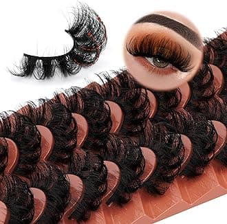 Mink Lashes Fluffy False Eyelashes 20mm Long Faux Mink Lashes Dramatic Curl Lashes that Look Like Lash Extension 9 Pairs Multipack