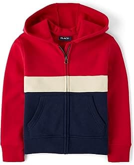 The Children's Place Boys' Long Sleeve Fleece Hooded Zip Up Sweatshirt