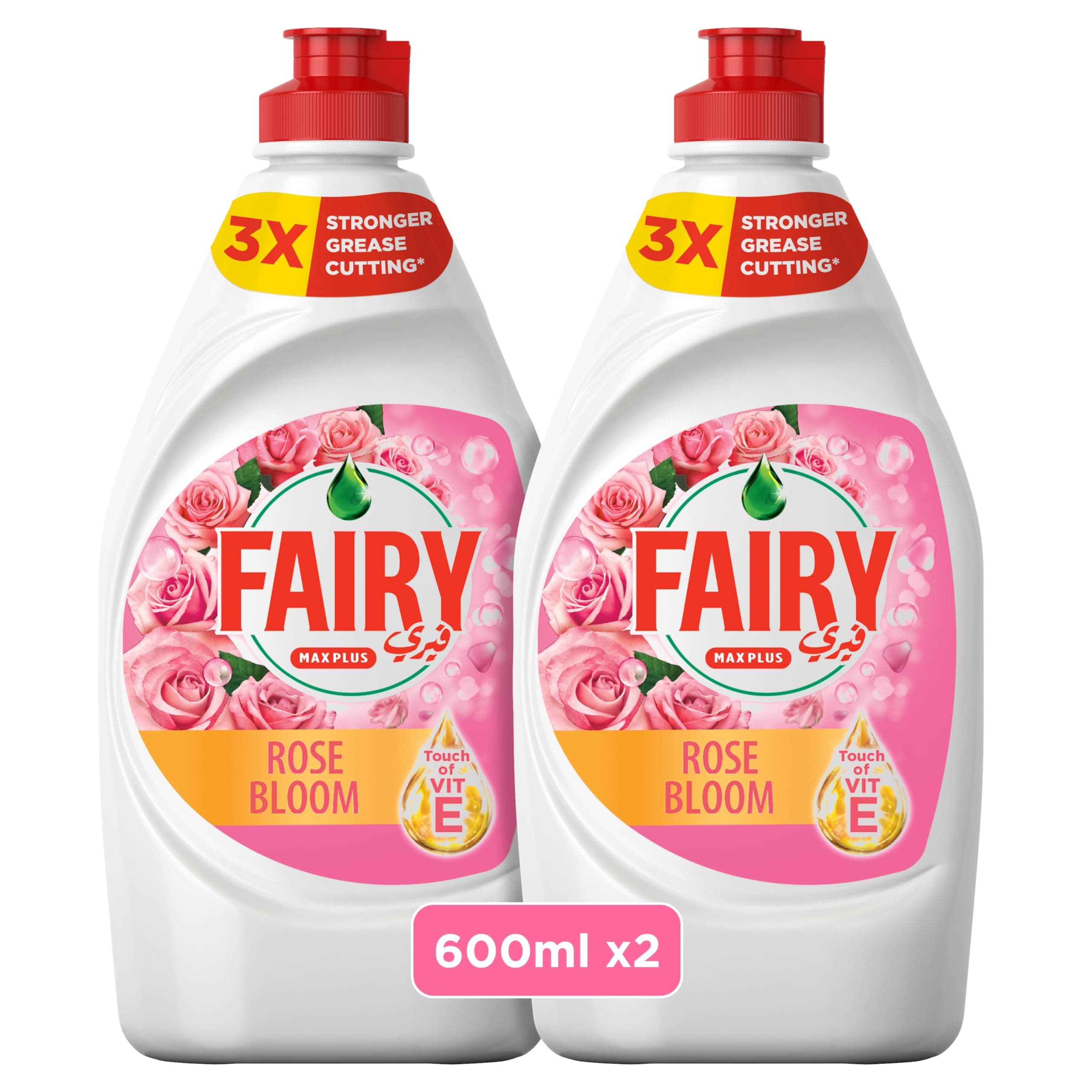 Fairy Dishwashing Liquid, Rose Bloom, 2x600ml