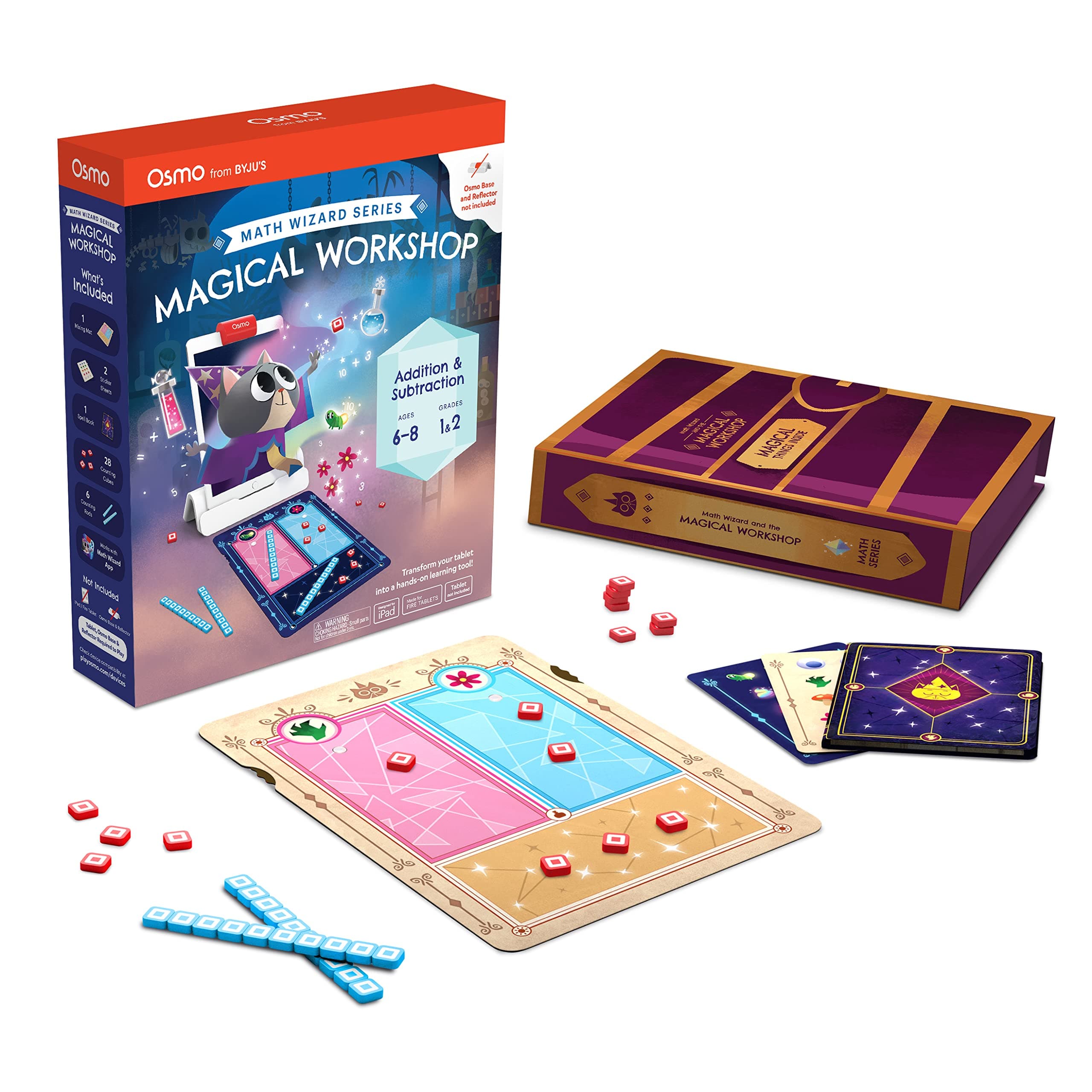 Math Wizard and the Magical Workshop for iPad - Ages 6-8/Grades 1-2 -Addition & Subtraction-Curriculum-Inspired-STEM Toy Gifts for Kids,Boy & Girl-Ages 6 7 8 (Osmo Base Required)