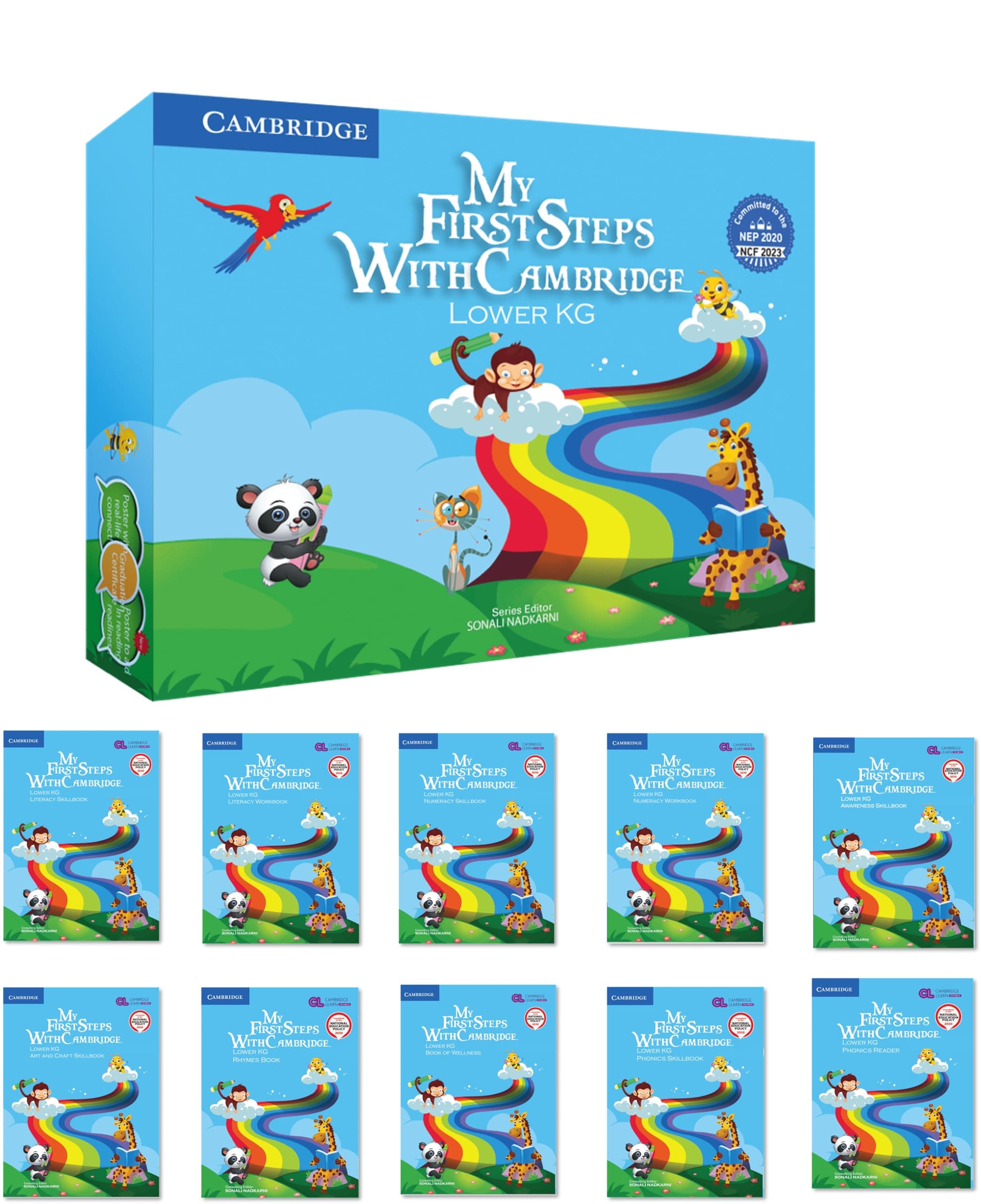 My First Steps with Cambridge Lower KG Kit | Early age Brain Development | Complete Learning Books for Kids Age: 4+ Years