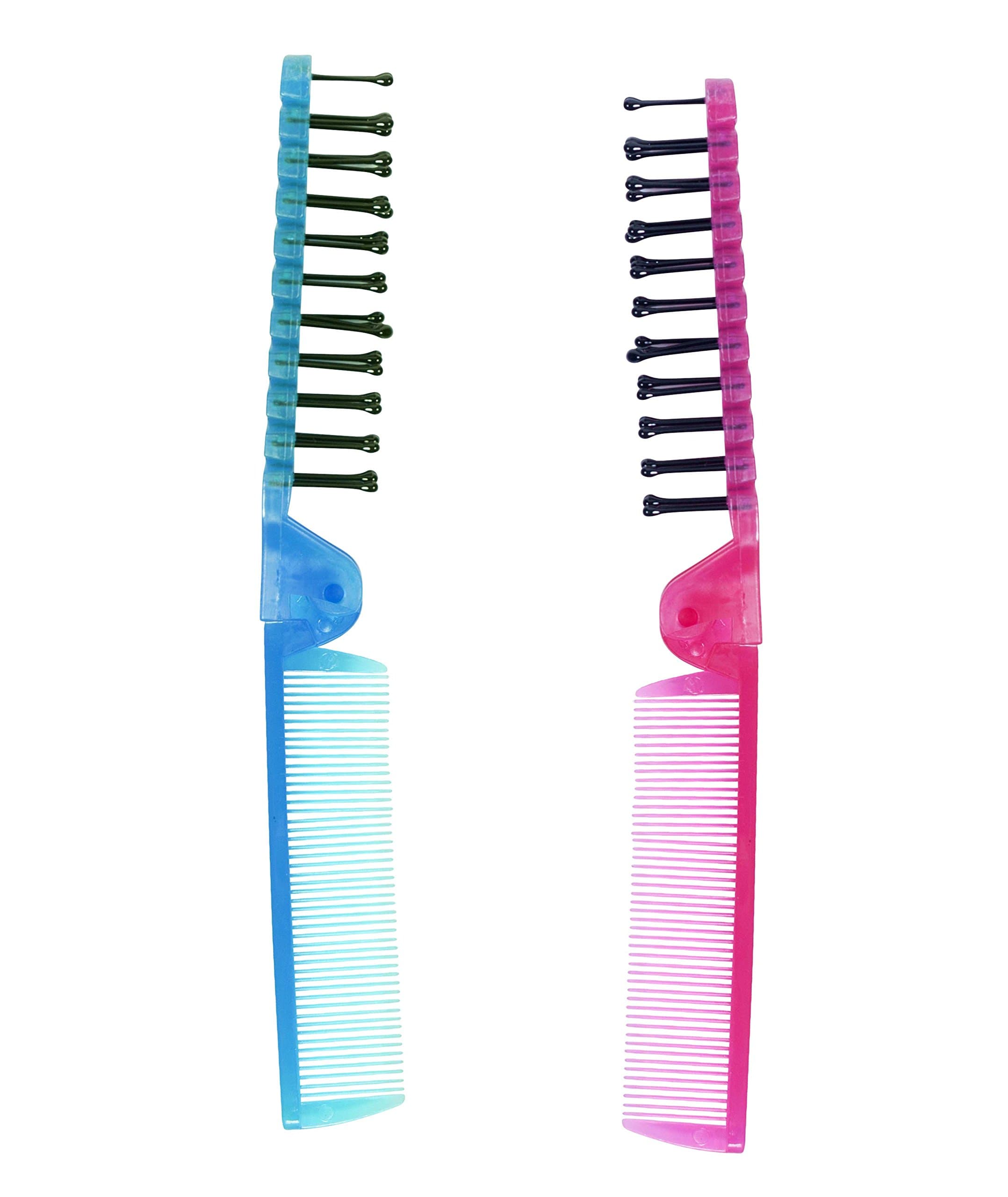 LaMi Foldable Travel Brush and Comb Set, 2 Count per Pack - 1 Pack