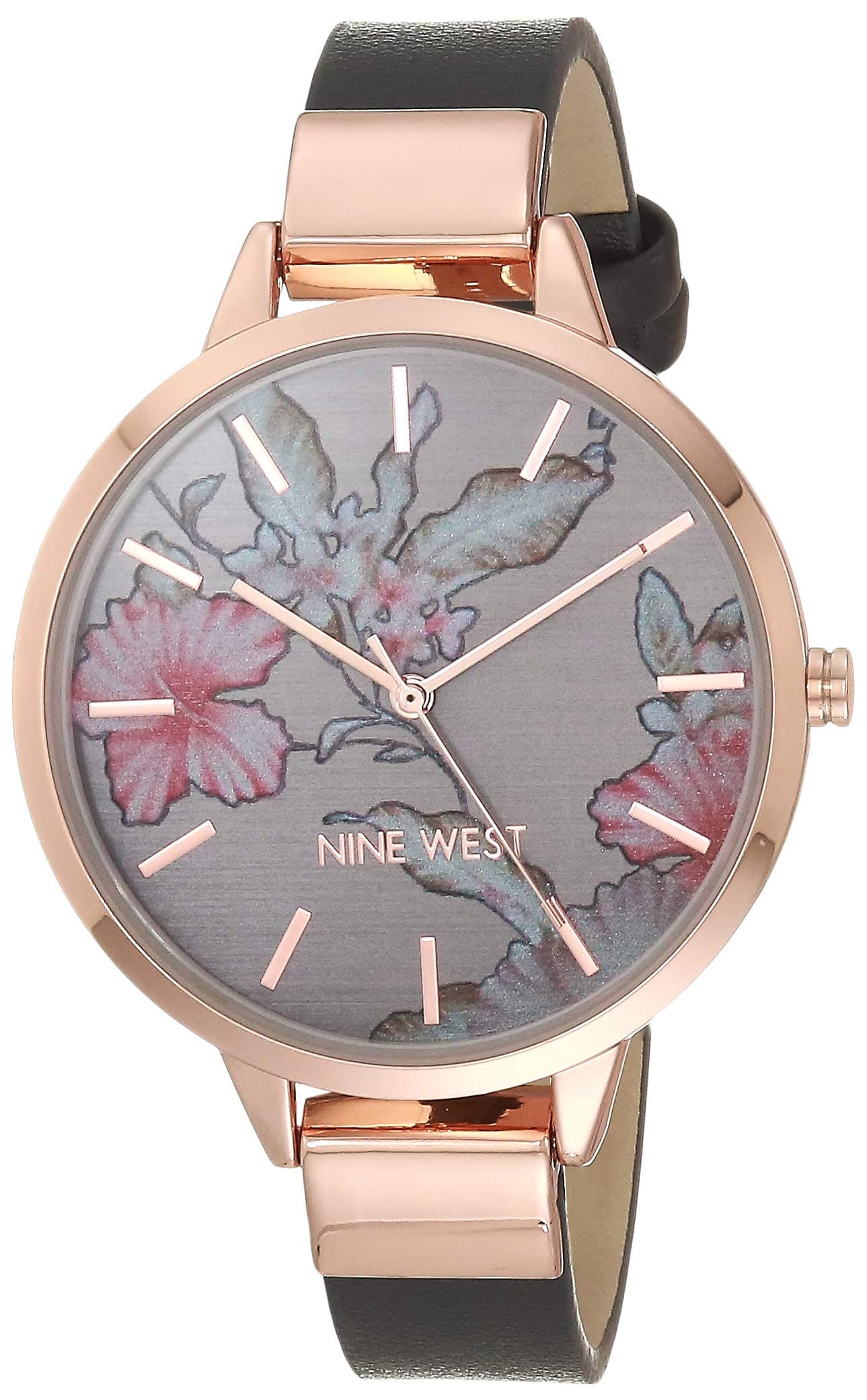 Nine West Women's Floral Dial Strap Watch, ssh-df-448