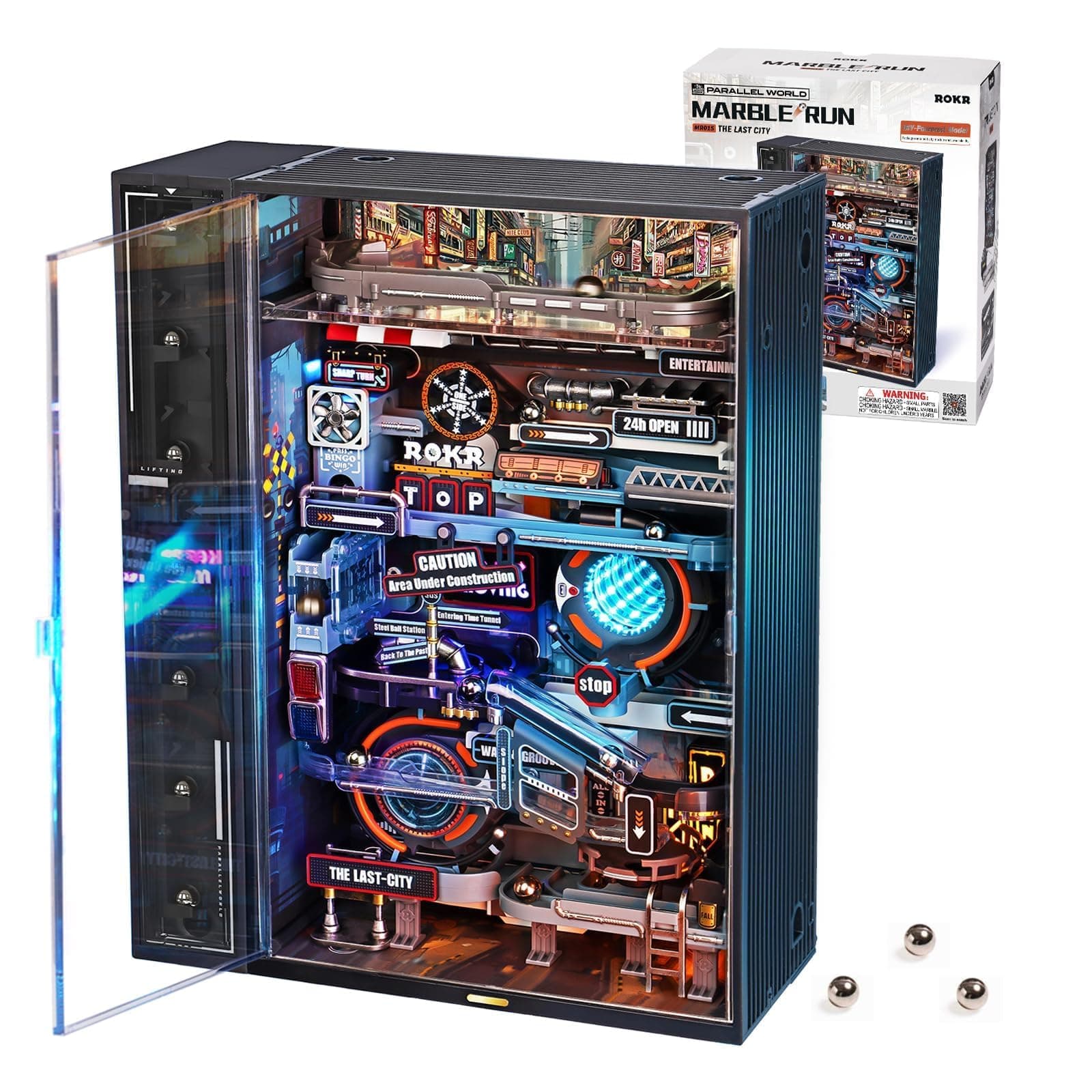 ROKR Marble Run Model Building Kit, 3D Puzzles for Adults, DIY Miniature Kit, Ideal Gift for Men and Women