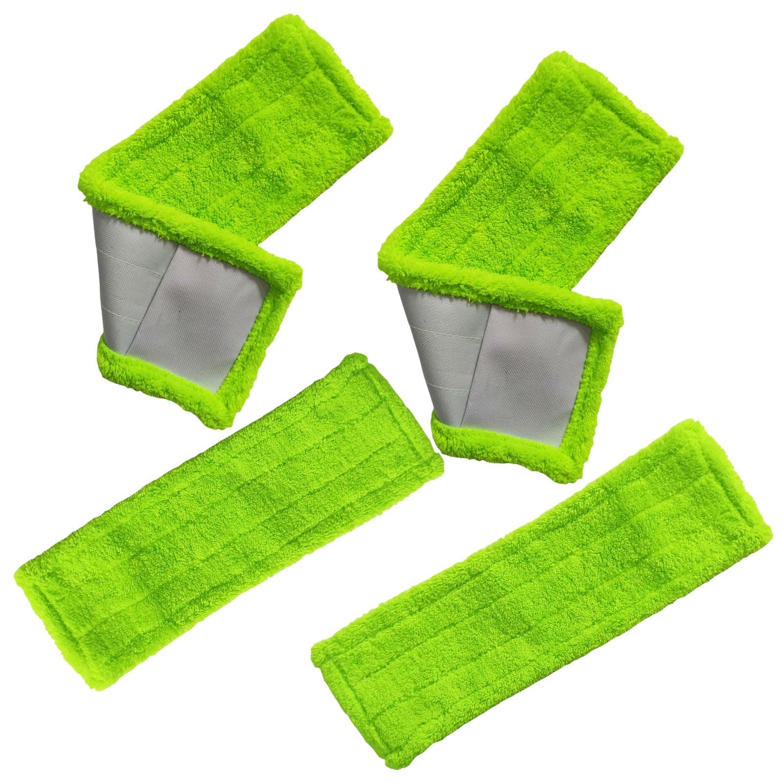 4 Pack Reusable Mop Pads Compatible with 3M Scotch-Brite M-005 Floor Mops, Microfiber Hardwood Floor Mop Pads Wet or Dry Use mop,Fit for Folding mop 15in*3.9in mop Head