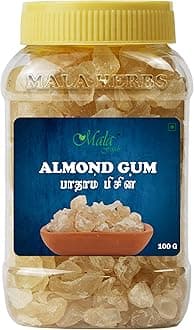 MALA Almond Gum - 100 GMS/Badam Pisin/Gond Katira Pure Organic - 100 Gms (Edible Gum)