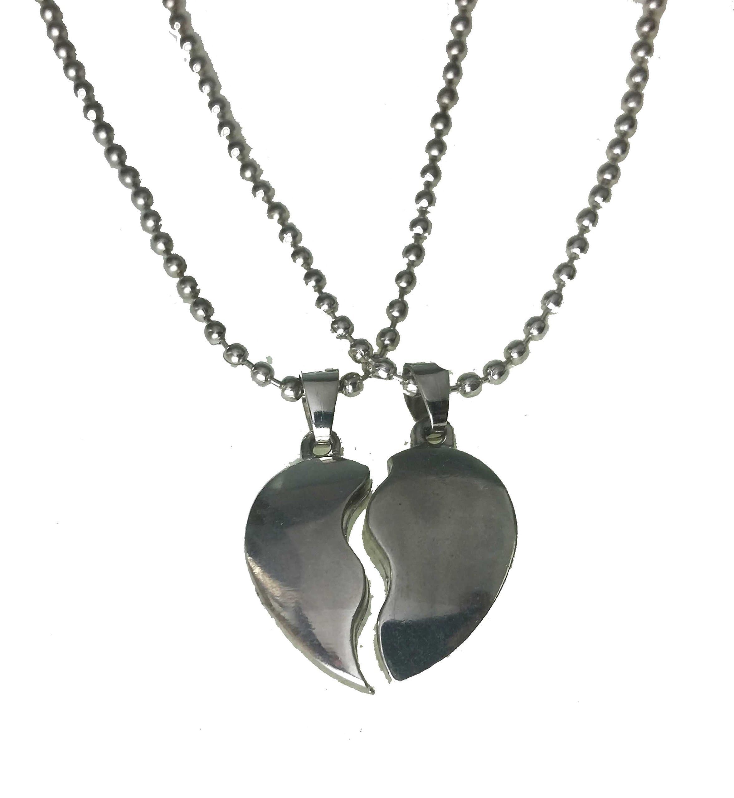 Trendy Couple Heart Lockets with Chain