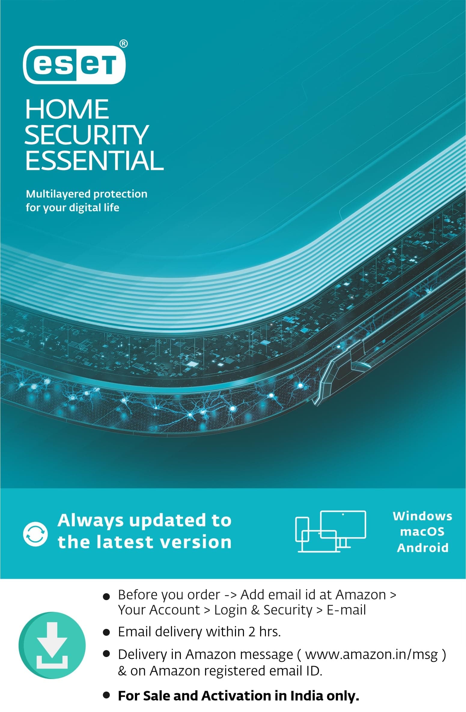 ESET Home Security Essential (Internet Security) 1 User, 1 Year (Email Delivery - No CD)