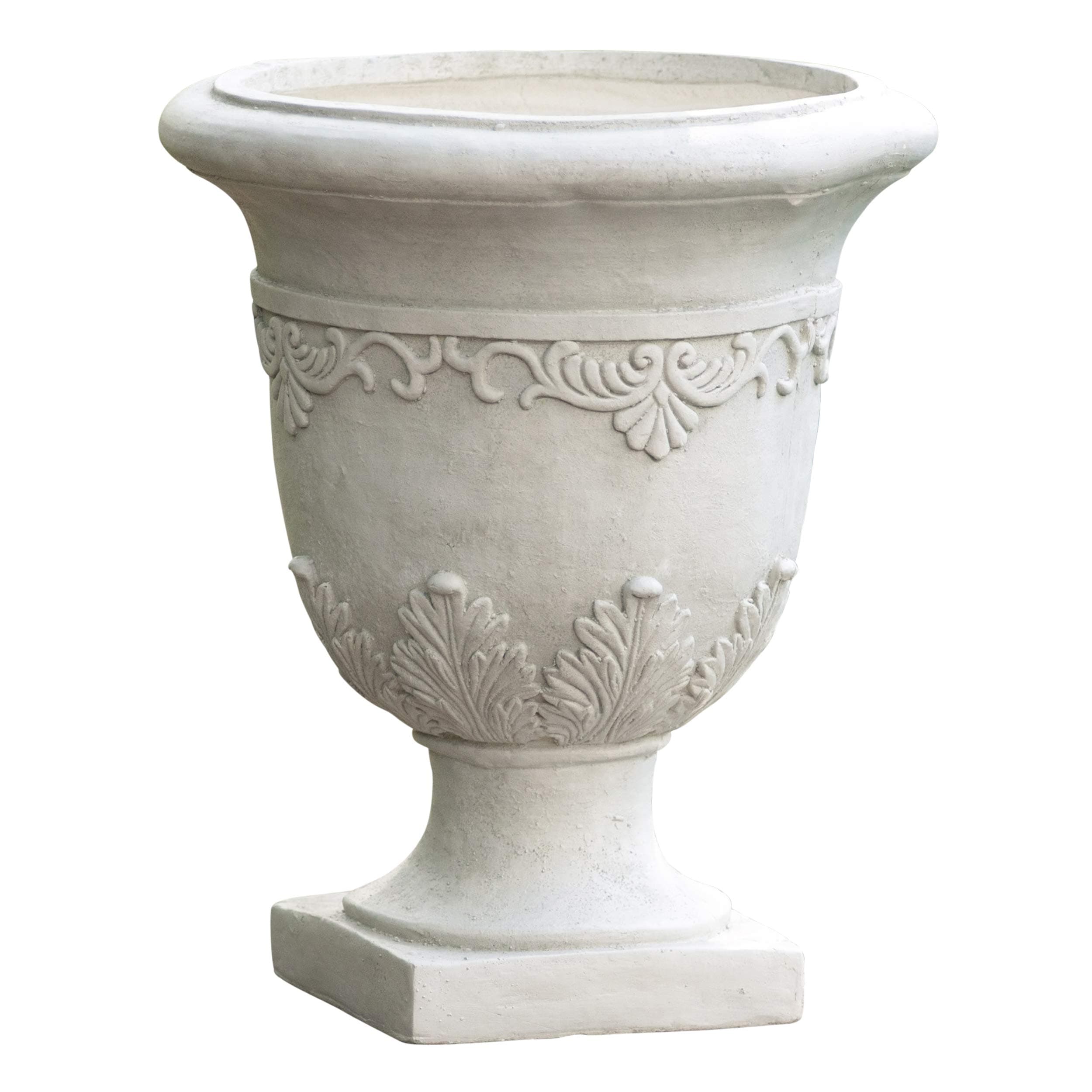 Antique Moroccan Urn Planter, 20", White
