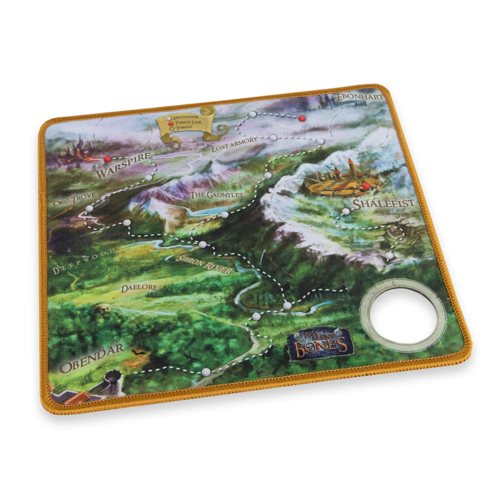 Chip Theory Games: Too Many Bones Adventure Map 2.0, Add-On Neoprene Play Mat for Strategic Dice Builder RPG Game