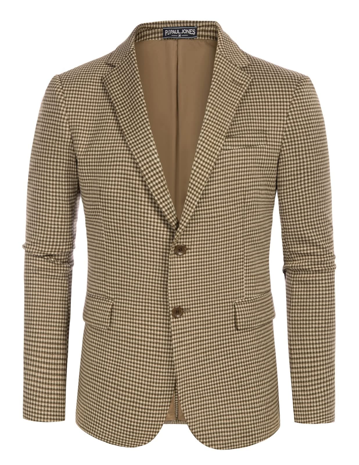 PJ Paul Jones Men's Herringbone Blazer Jacket Lightweight Casual Knit Sport Coat