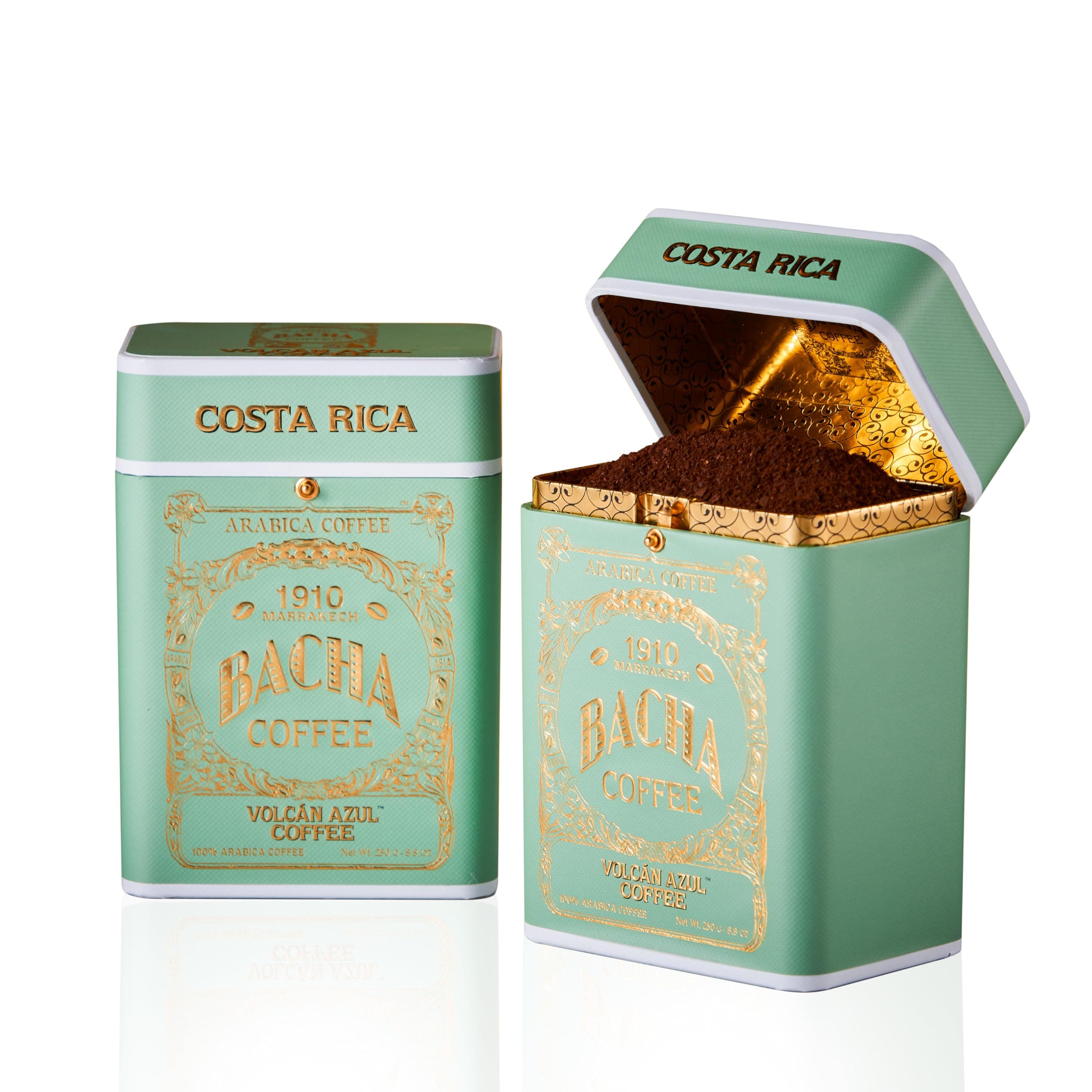 Bacha Coffee | Volcán Azul Single Origin, Ground Beans Medium Roast, 100% Arabica Specialty Coffee, 250g Signature Nomad Collection, Gift Box