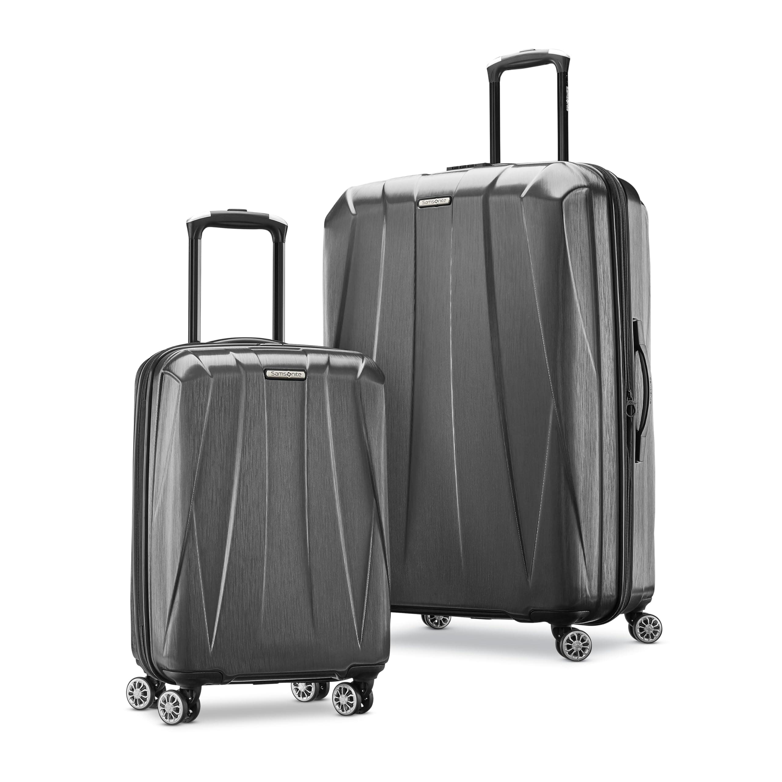 Samsonite Centric 2 Hardside Expandable Suitcase with Spinner, Black, 2-Piece Set (20/24), Centric 2 Hardside Expandable Suitcase with Spinner, Black