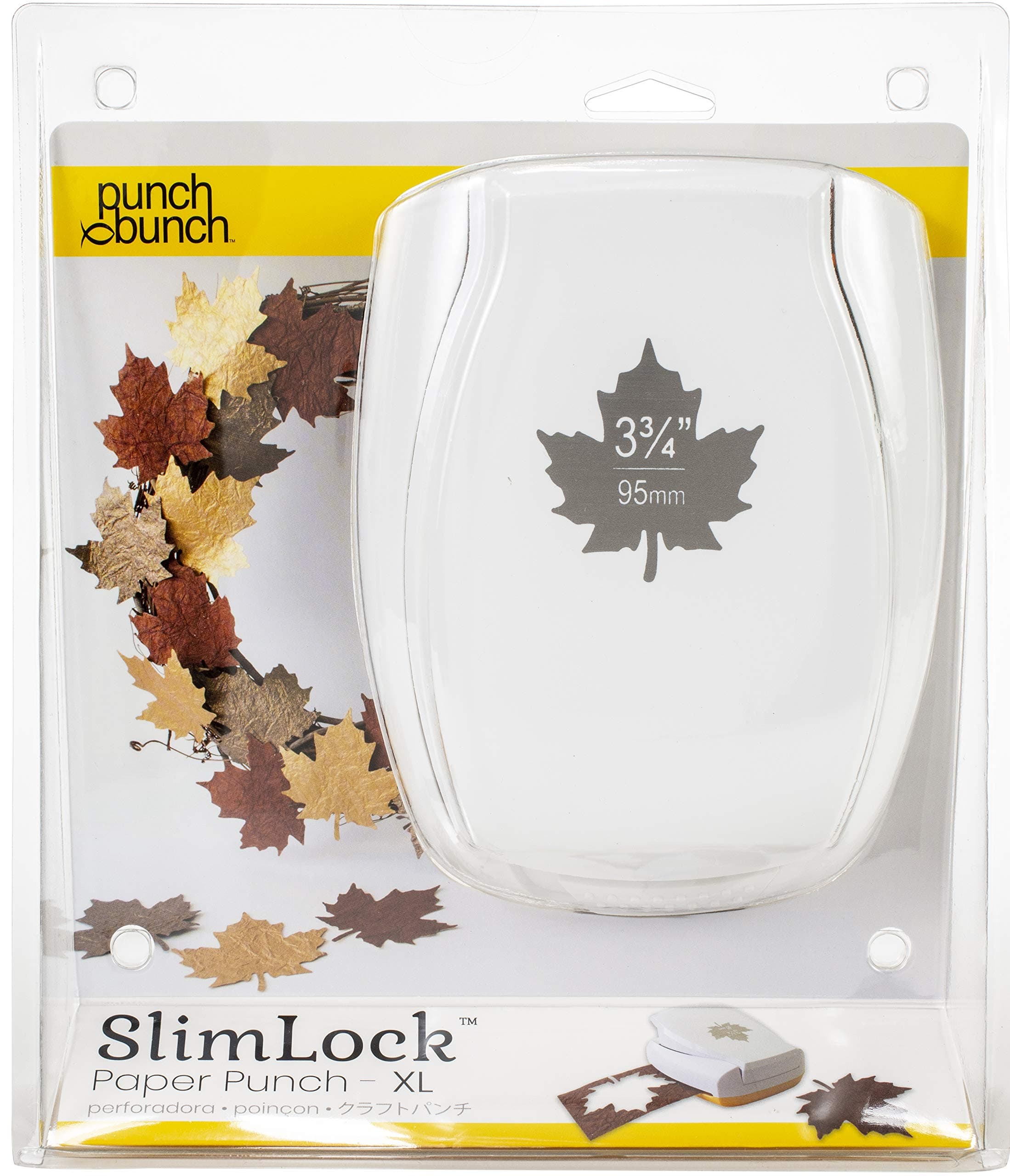 PUNCH BUNCH SL6-MAPLE3.75INCH XL Punch, Maple Leaf 3.75"X4"