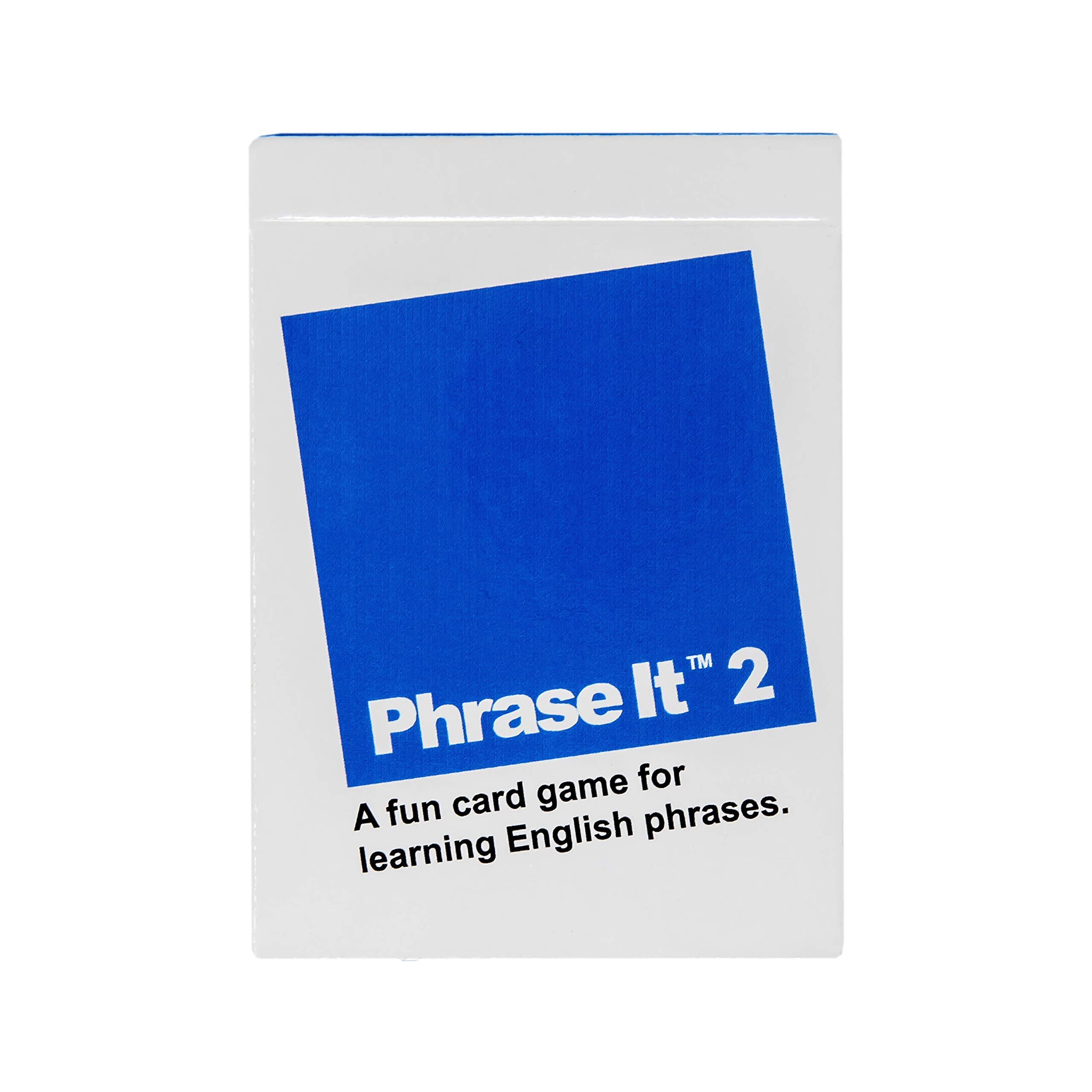 Phrase It 2 English Learning Card Game with Phrasal Verbs and Nouns - Educational Flashcards