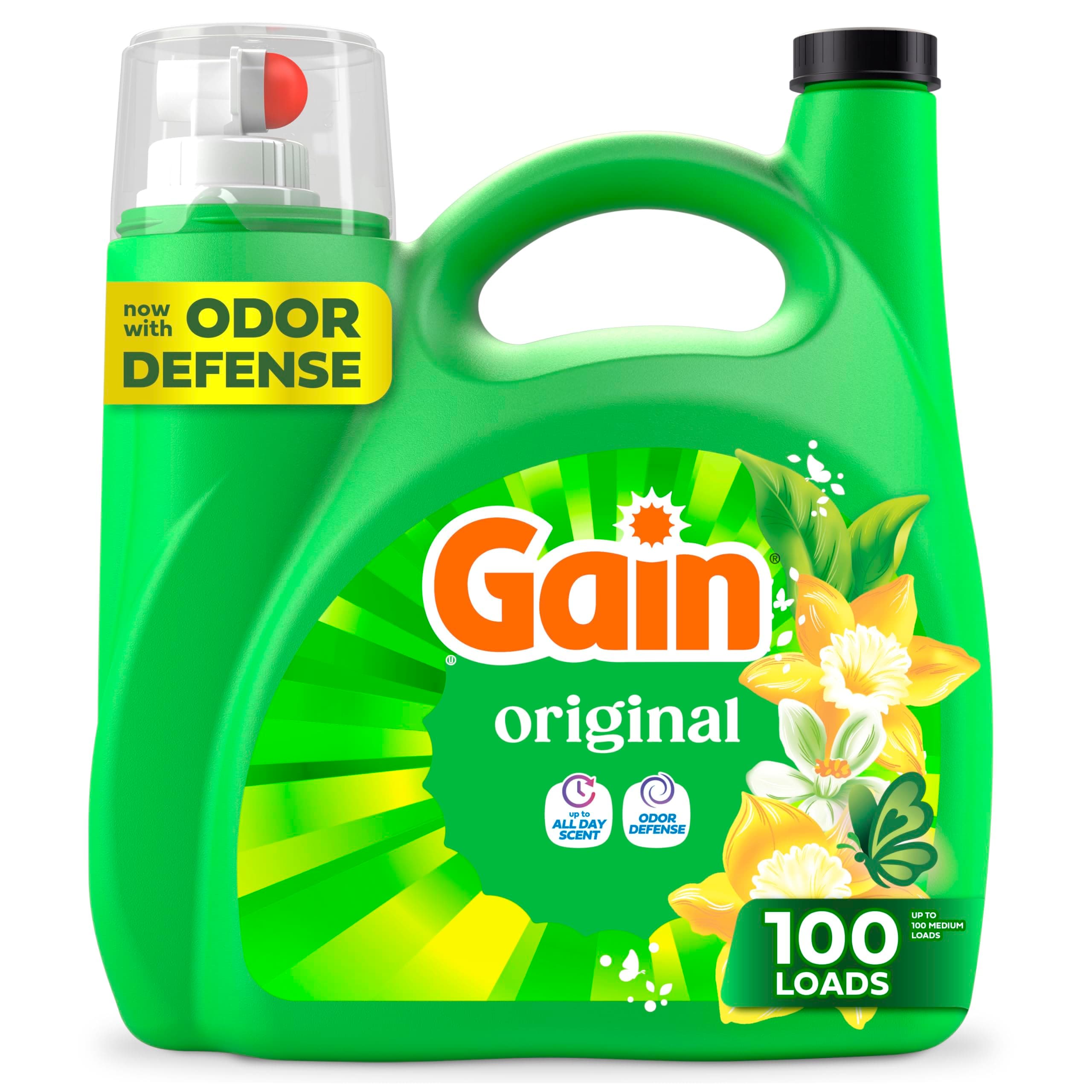 Gain + Aroma Boost Liquid Laundry Detergent Original Scent 107 Loads 154 oz HE Compatible