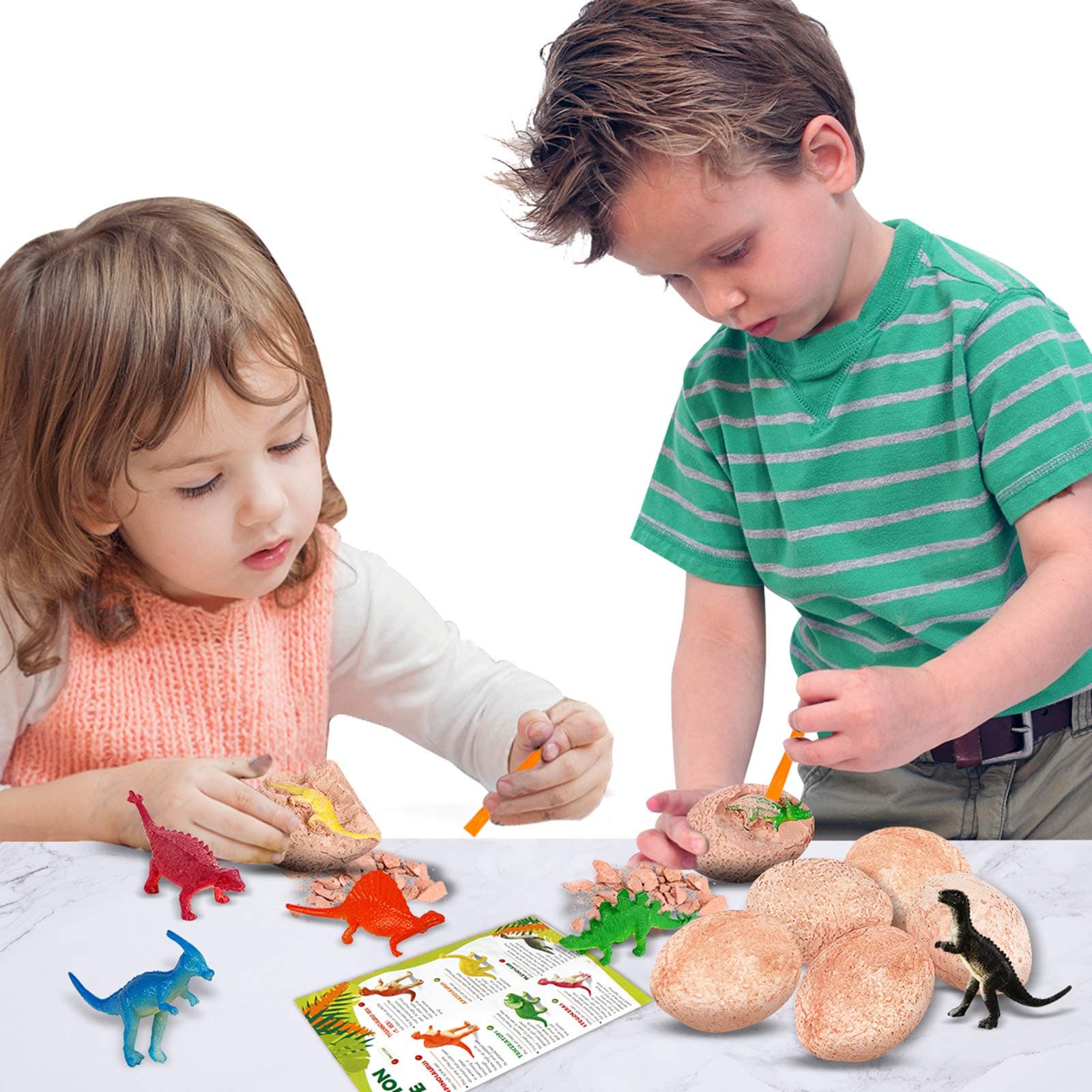 Marysay Dinosaur Eggs Dig It Up Dino Eggs Dig Kit 12 Pack Dinosaur Fossil Excavation Easter Eggs Toys for Age 6 7 8 9 yr Boys Girls Science STEM Toys for Kids Toddlers