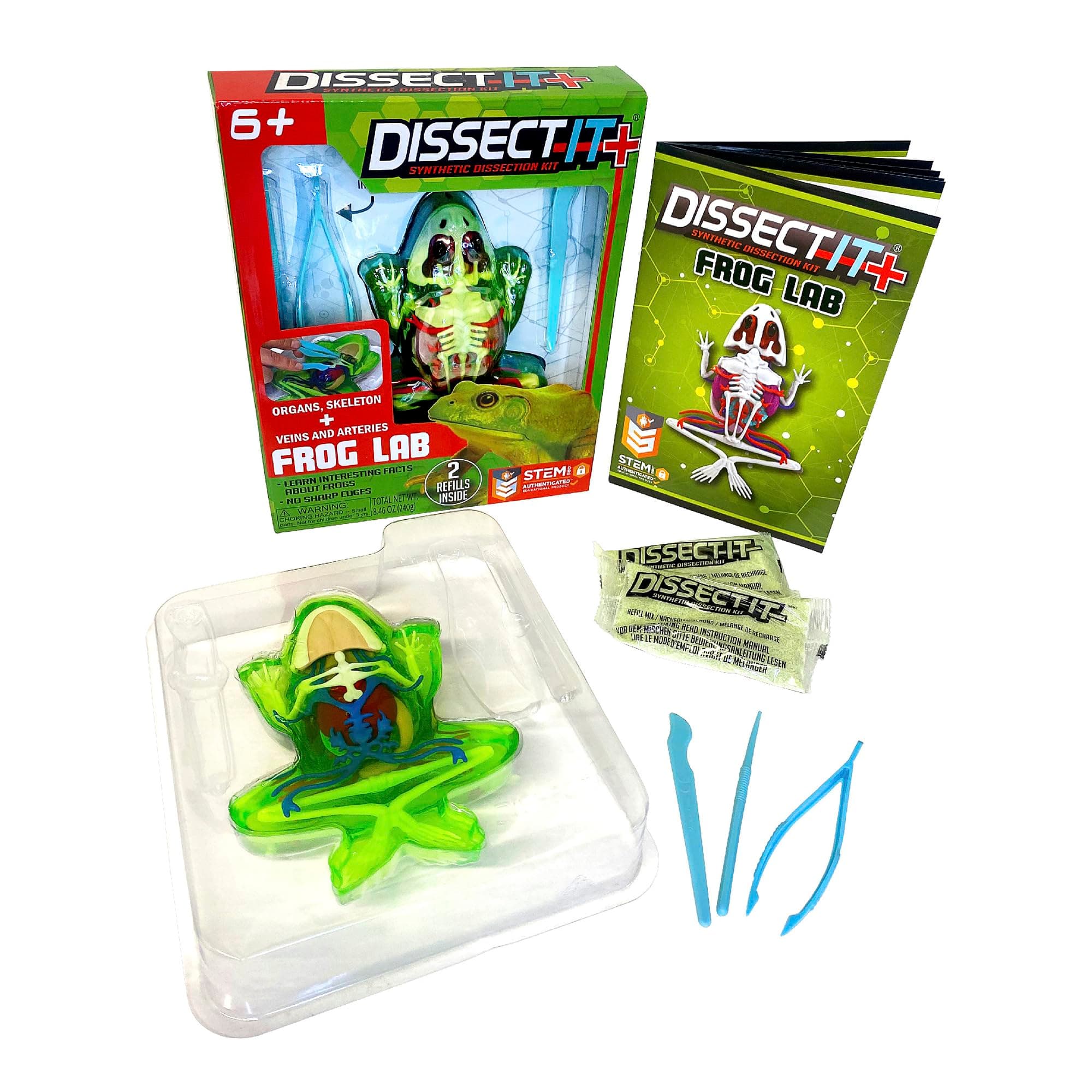 Dissect-It Upgraded Frog Dissection Toy Kit, Lab Experience Simulation Toys, STEM Toys for Animal Science, Anatomy, and Home Learning
