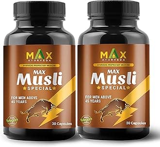 Musli Special Capsules For 45+ Men | Power, Strength, Energy and Stamina Booster | 100% Vegan | Premium Ayurvedic Supplement - (60 Capsules), Pack Of 2