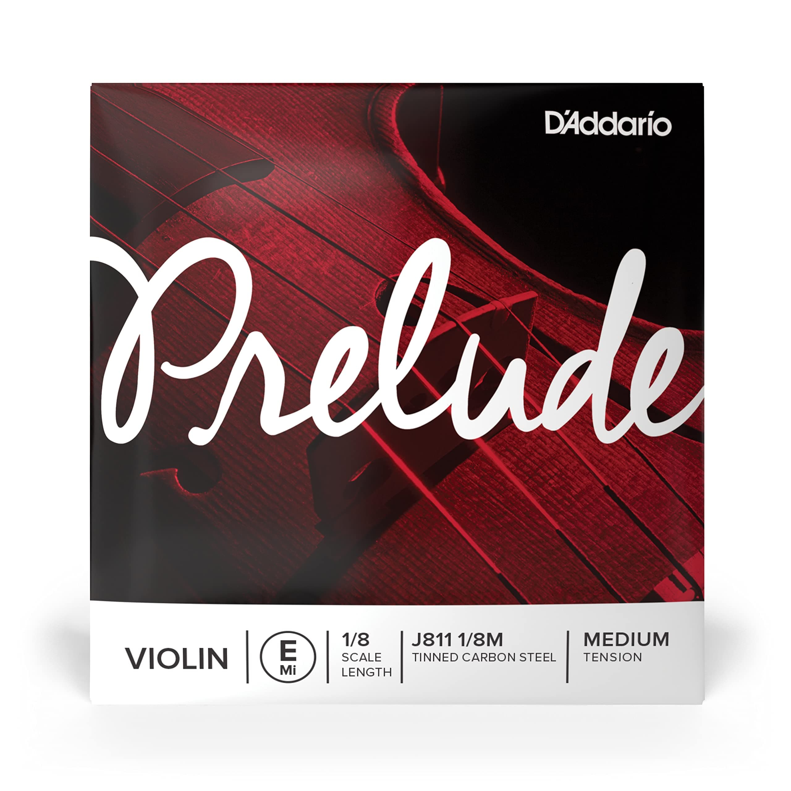 D'Addario Prelude Violin Single E String, 1/8 Scale, Medium Tension