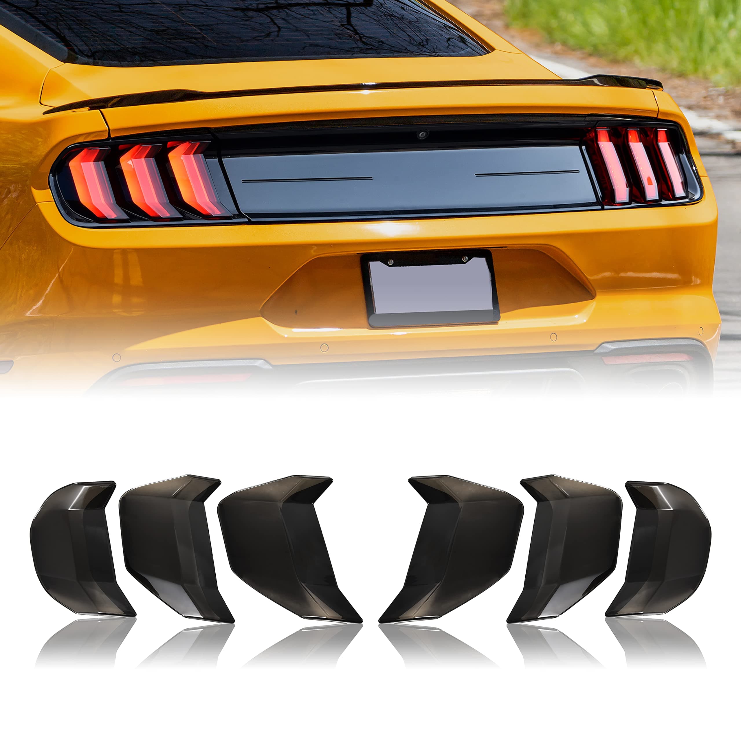 Tail Light Lamp Cover Guard Trim Protector Accessories for Ford Mustang 2018-2022
