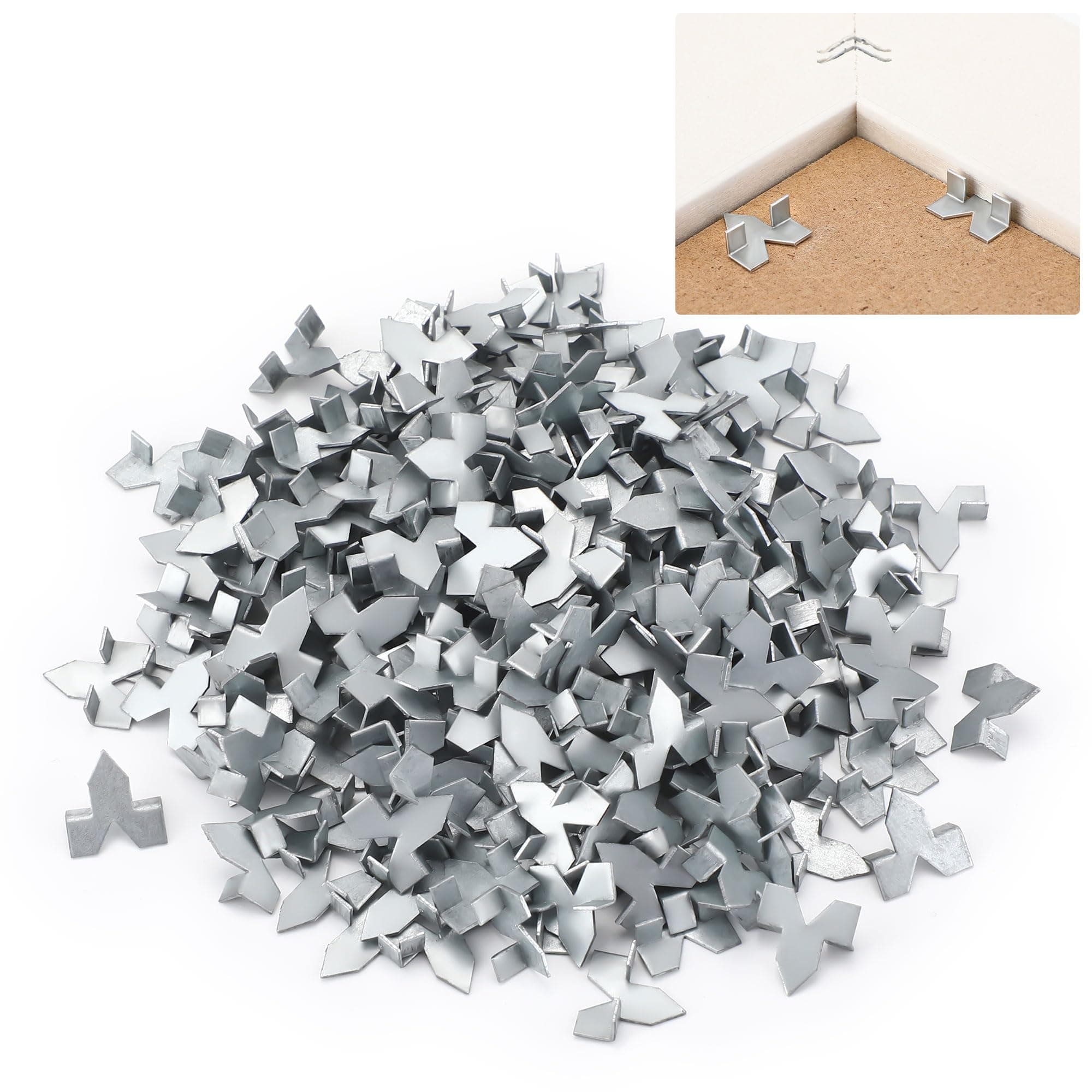 250 Pcs Glazier Points, Glazing Push Points for Picture Framing, Zinc Finish Picture Framing Supplies, for Glass Installation, Window Glazing and Cross Stitch