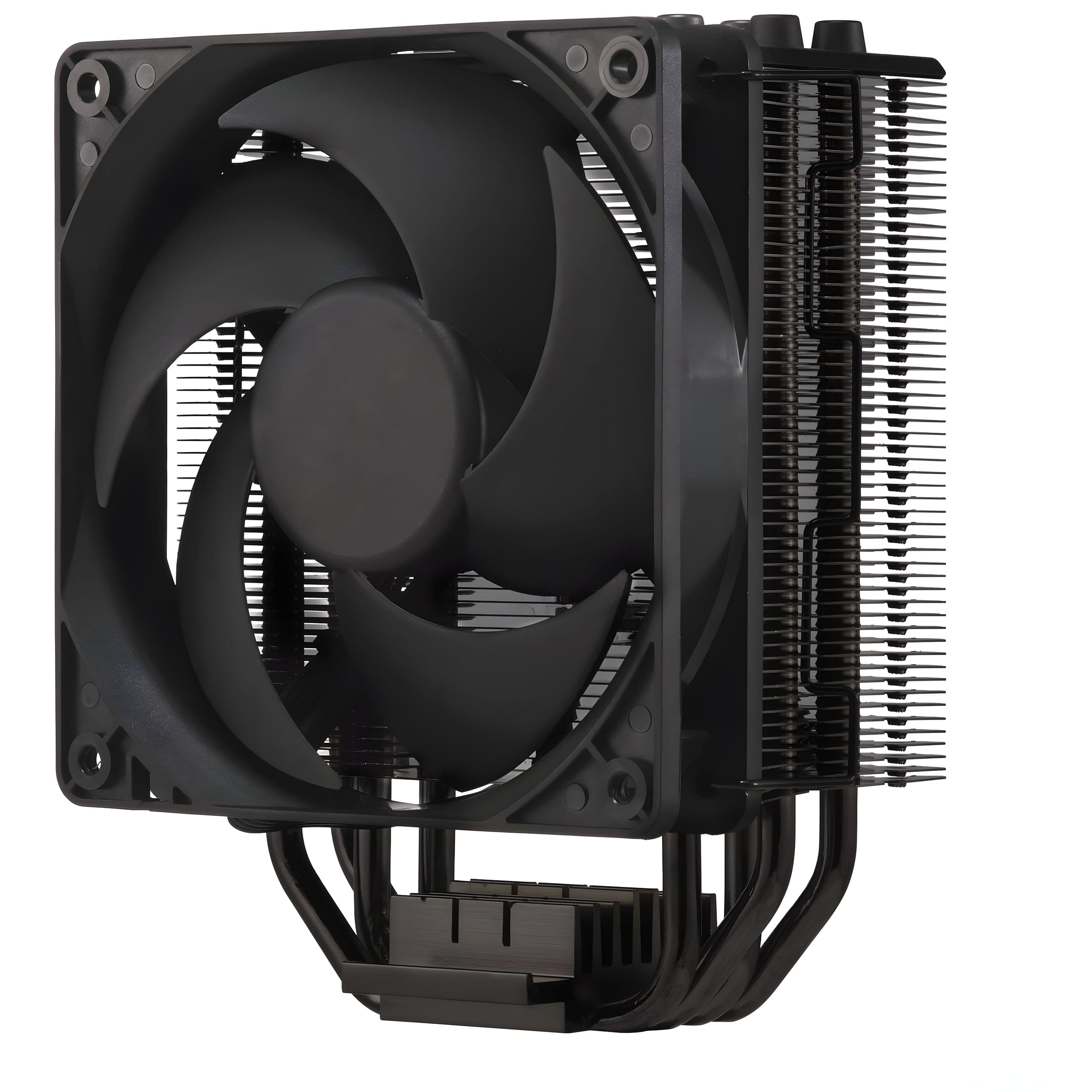 Cooler Master Hyper 212 Black Edition CPU Air Cooler with LGA1700 Bracket - 4 Continuous Direct Contact Heat Pipes with Fins, Silencio FP120 Fan, Optional Push-Pull Fan Configuration - Black