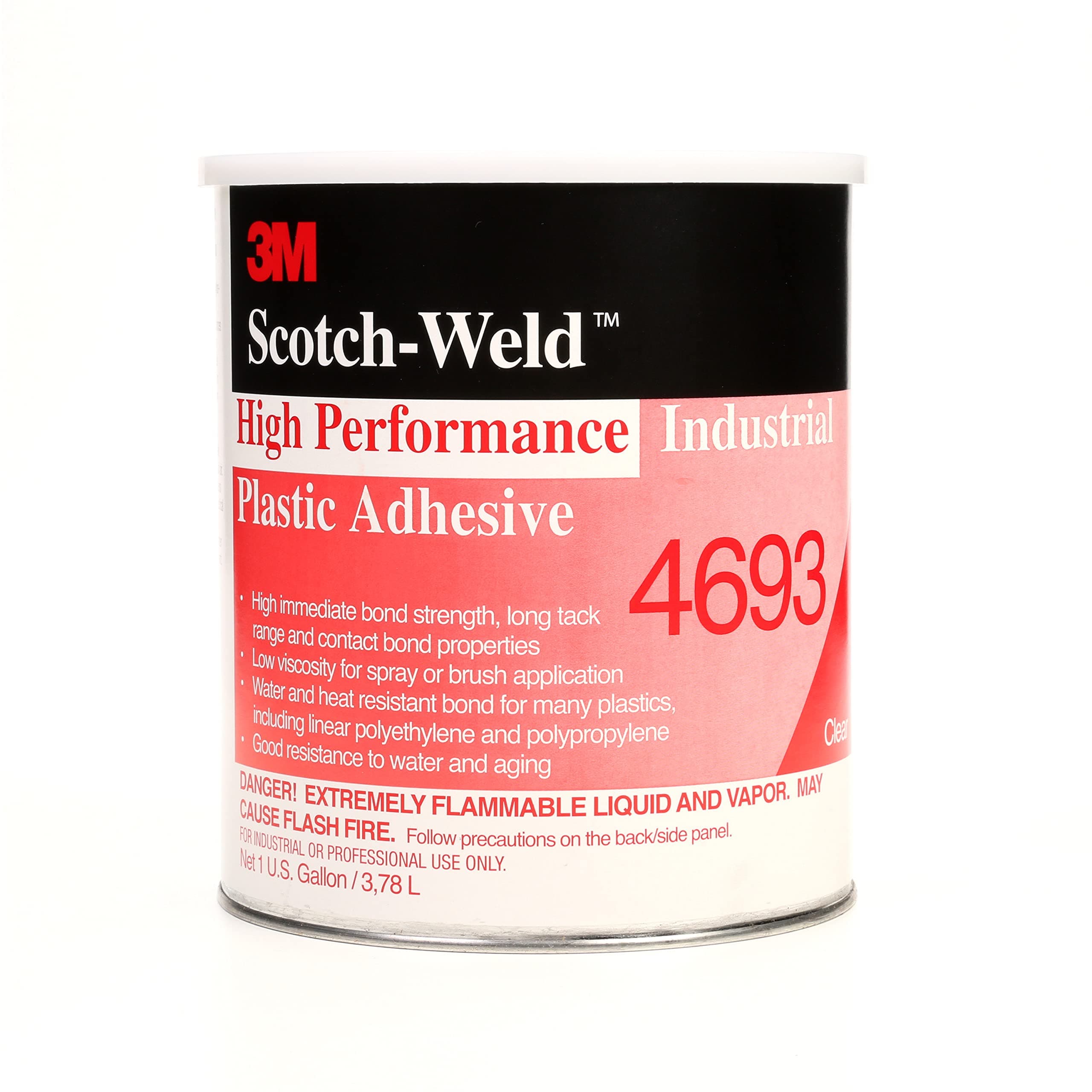 3M High Performance Industrial Plastic Adhesive 4693, Light Amber