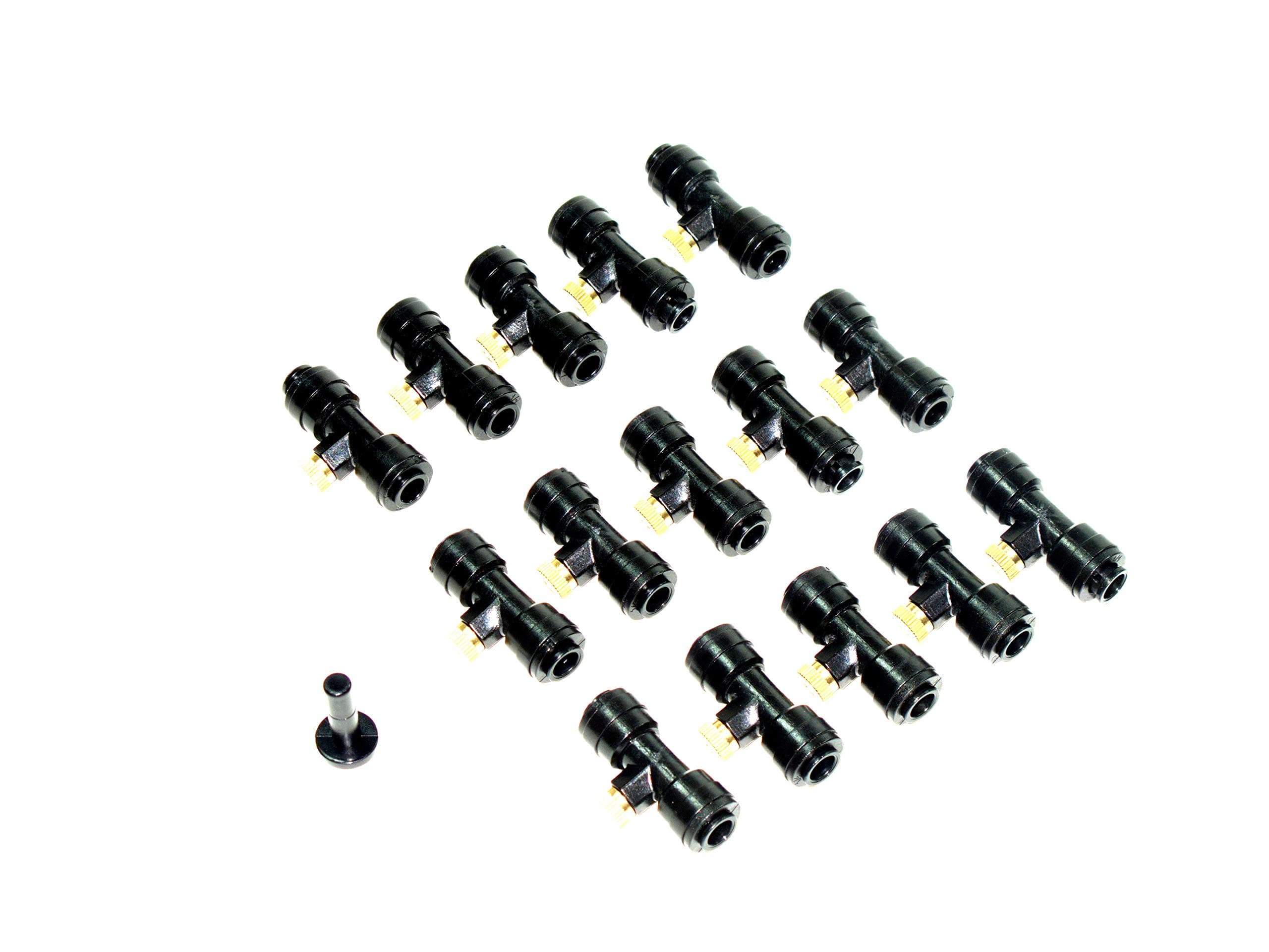 1/4" Slip-Lok (Quick Connect) 10/24 Misting Nozzle Tees (Couplers) Lot 15.