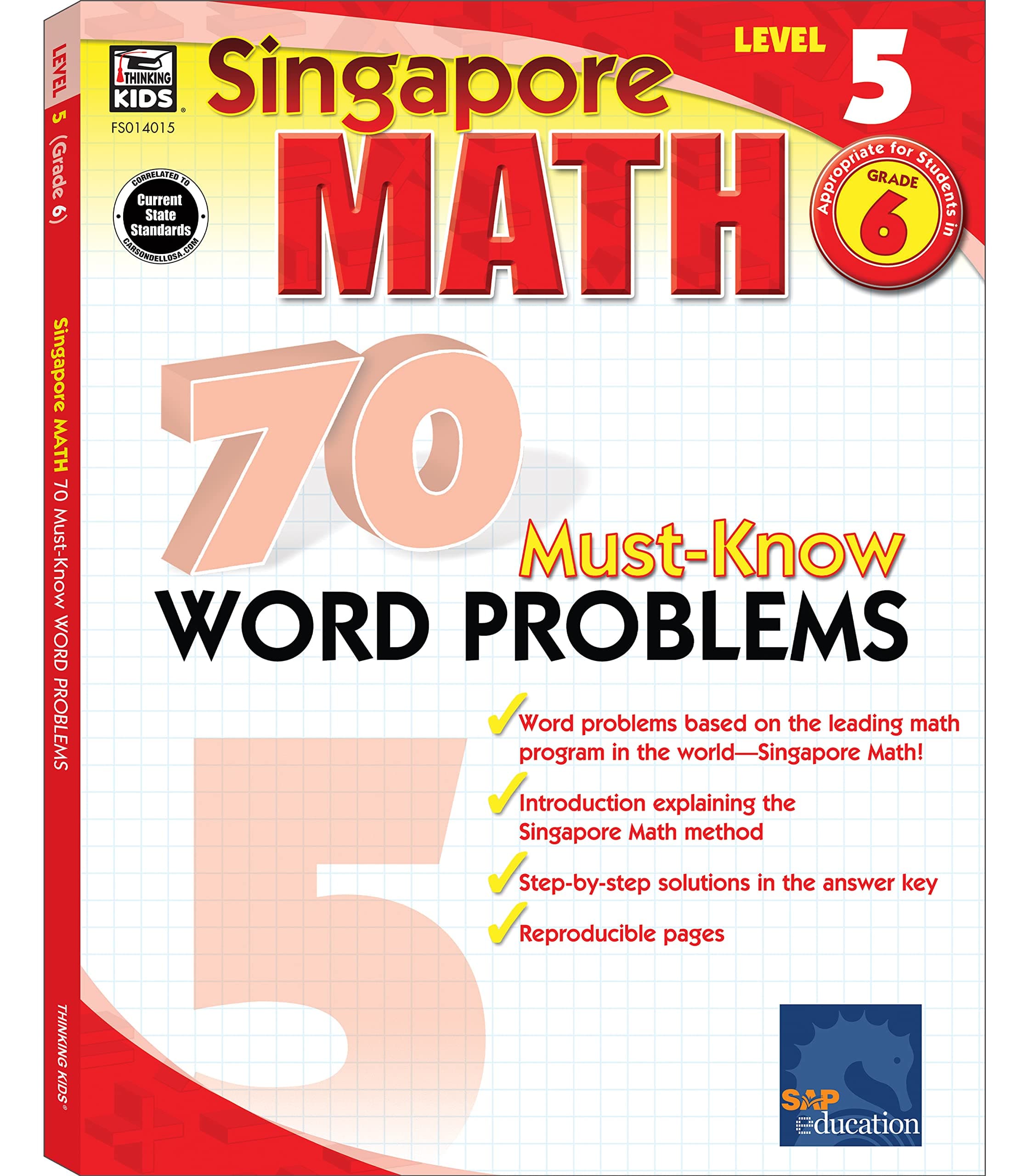 Singapore Math 70 Must-Know Word Problems, Level 5 Paperback – 15 Jun. 2009